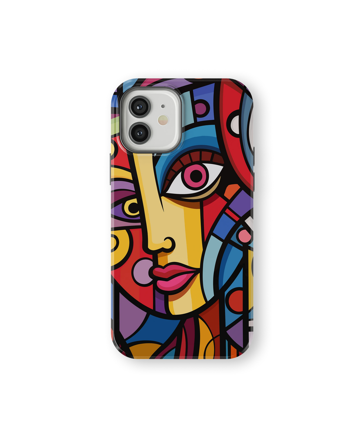 Coque iPhone – Design Visage Abstrait Coloré