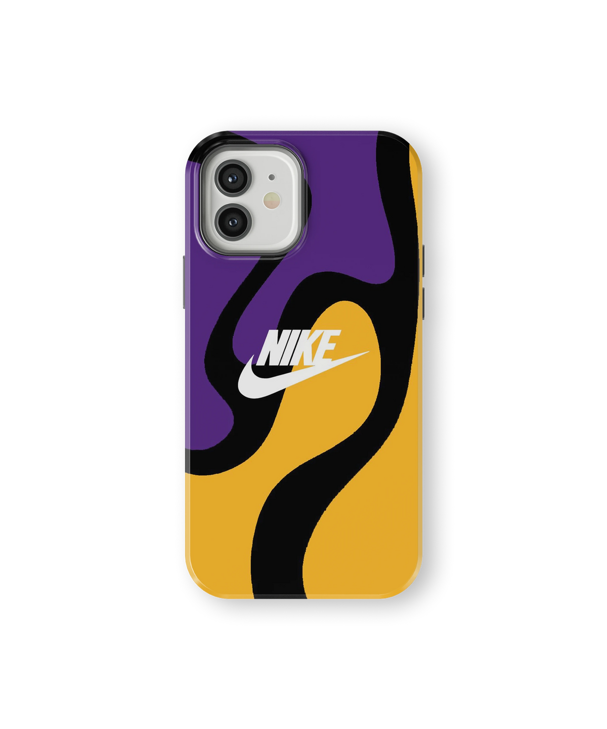 Coque iPhone Nike Abstract – Purple & Gold