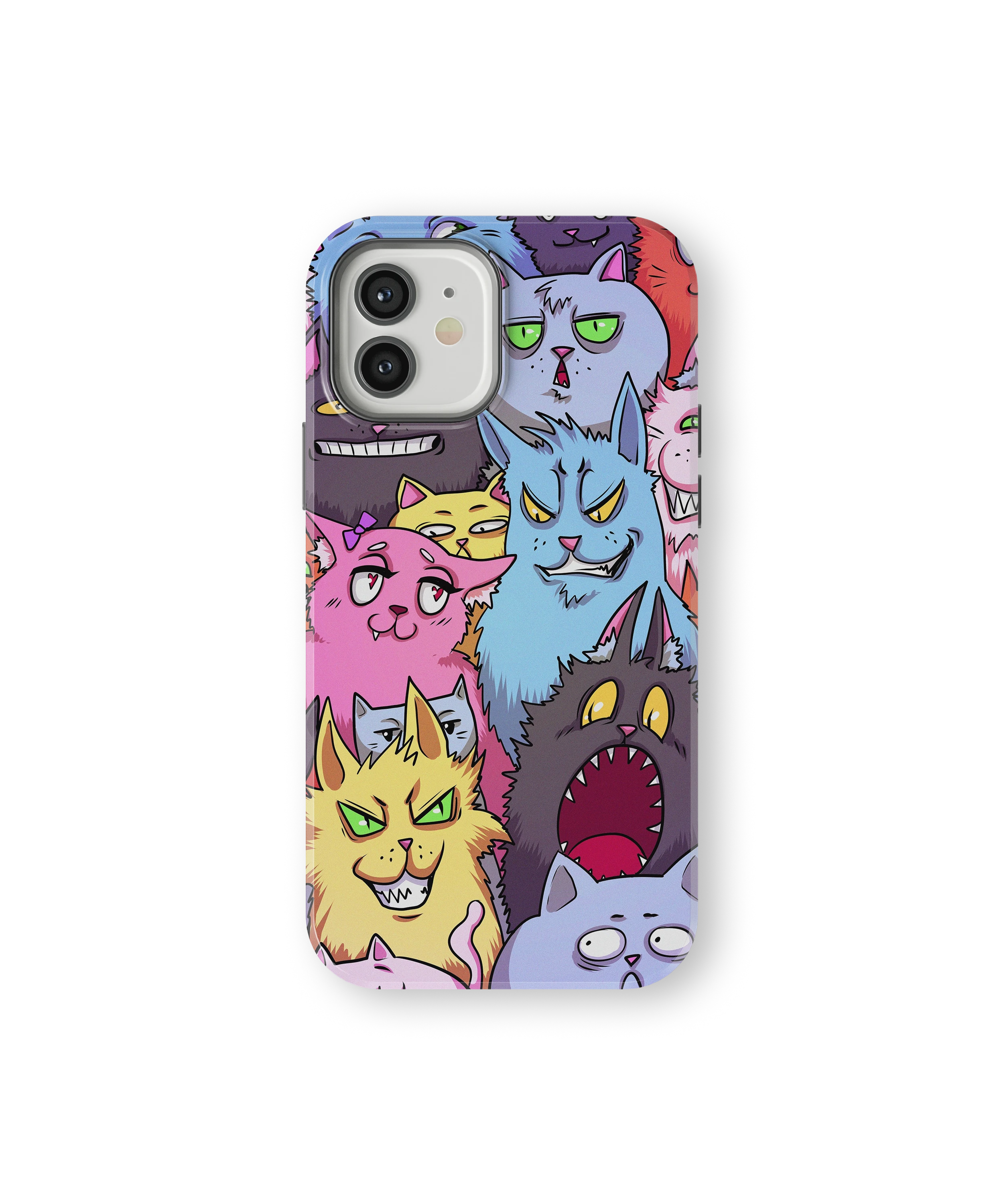 Coque iPhone – Design Chats Cartoon Colorés