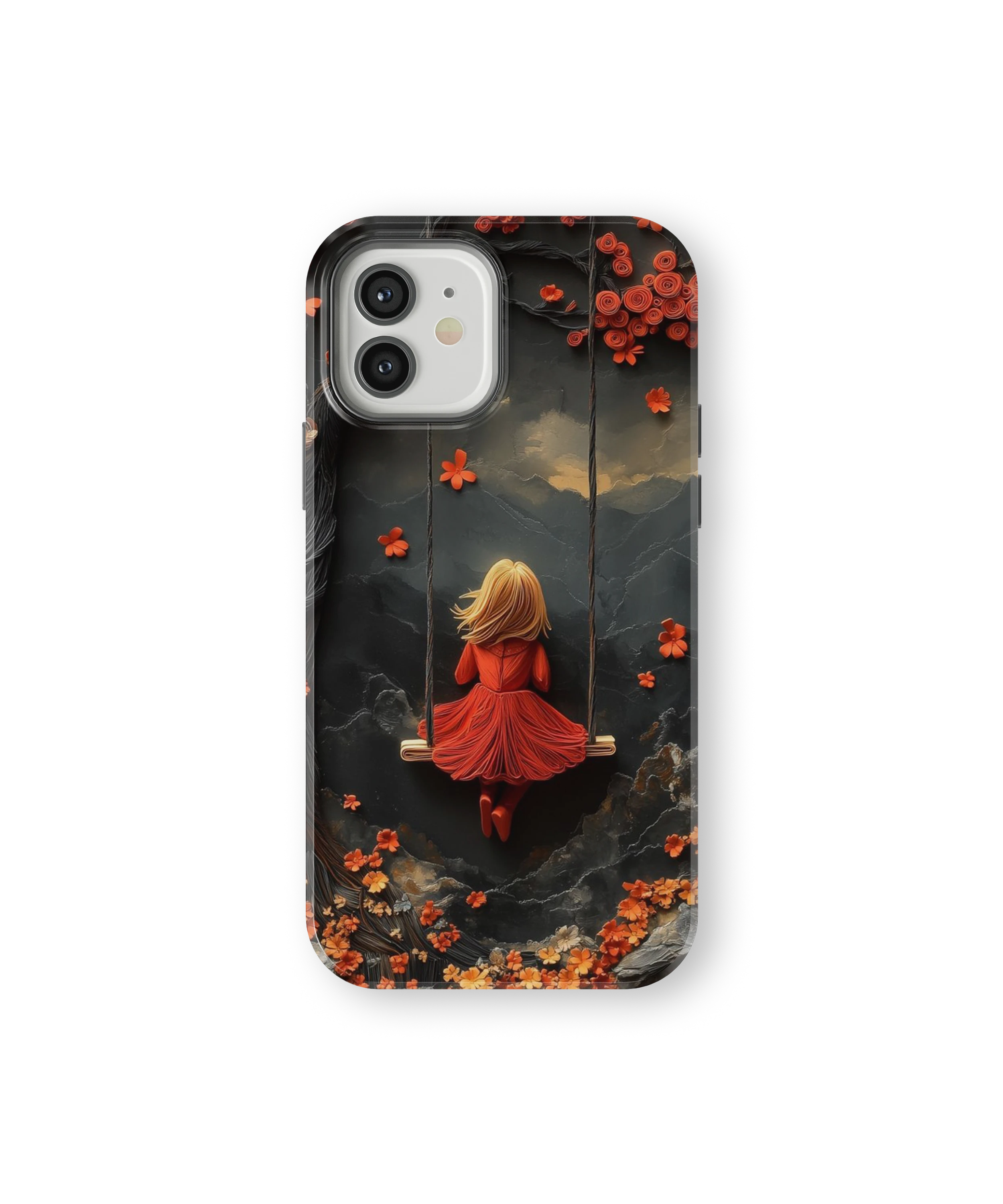 Coque iPhone – Design Fille sur Balançoire Poétique
