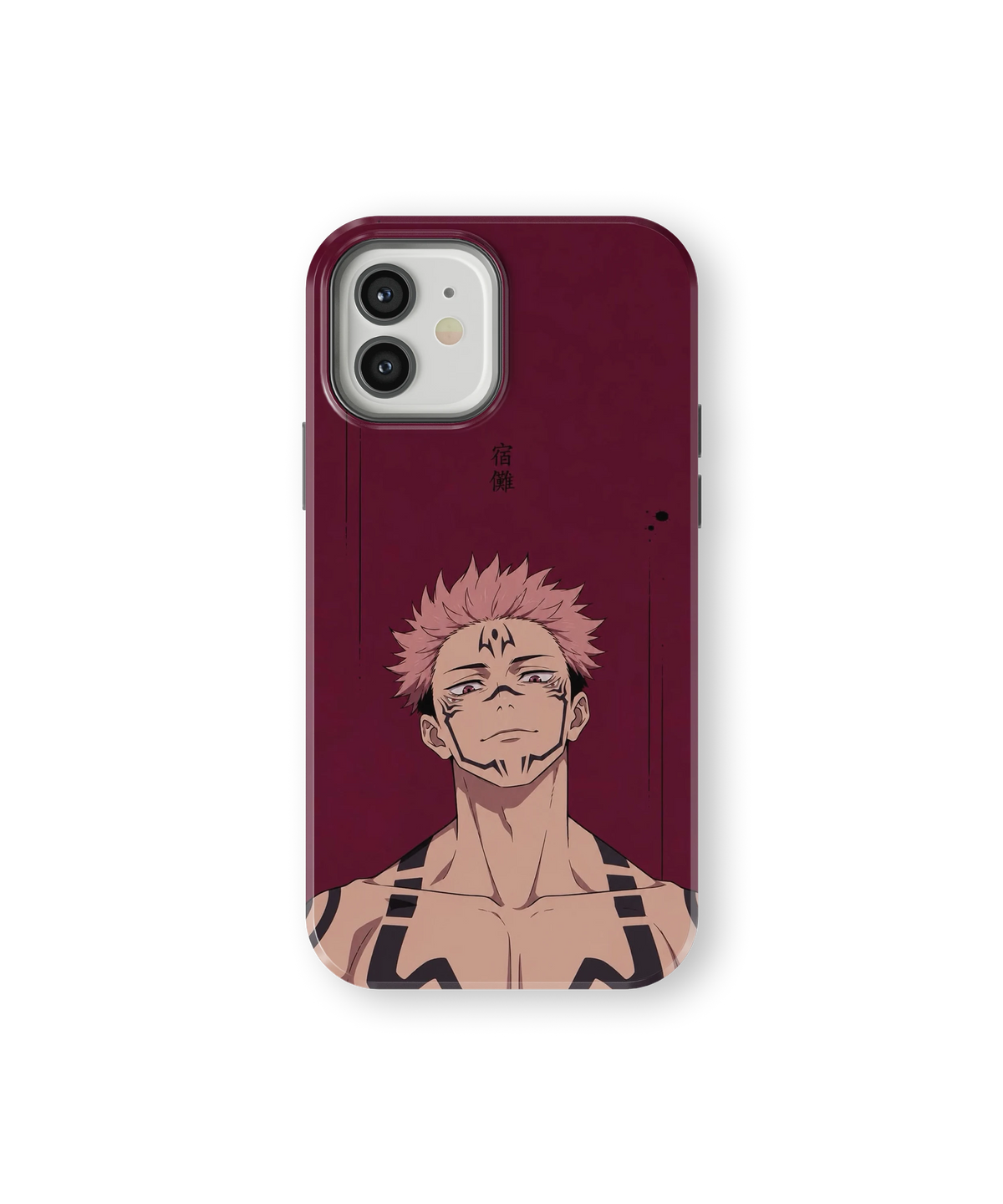 Coque iPhone Sukuna – Jujutsu Kaisen Dark Red