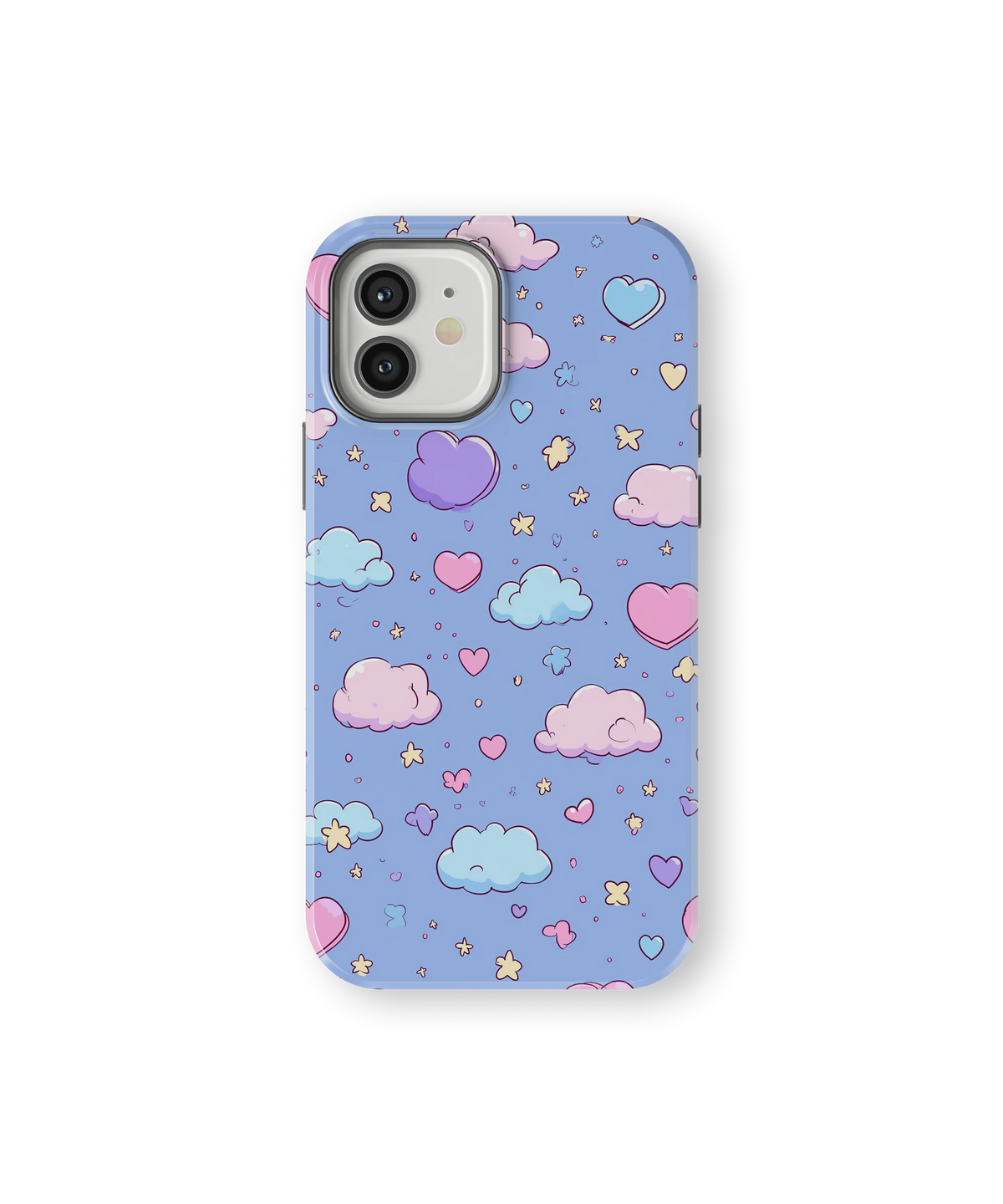 Coque iPhone – Design Nuage Cœur Pastel