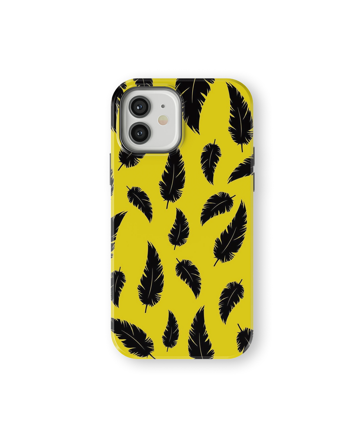 Coque iPhone – Design Plumes Jaunes