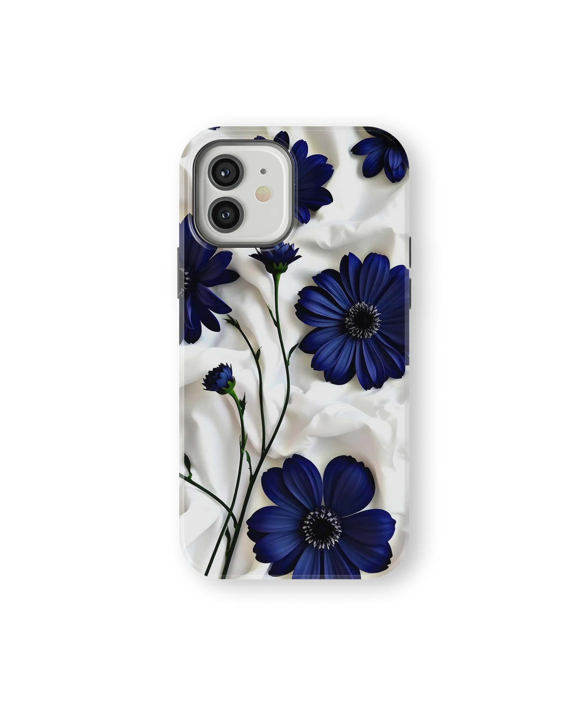 Coque iPhone – Design Fleurs Bleu Nuit