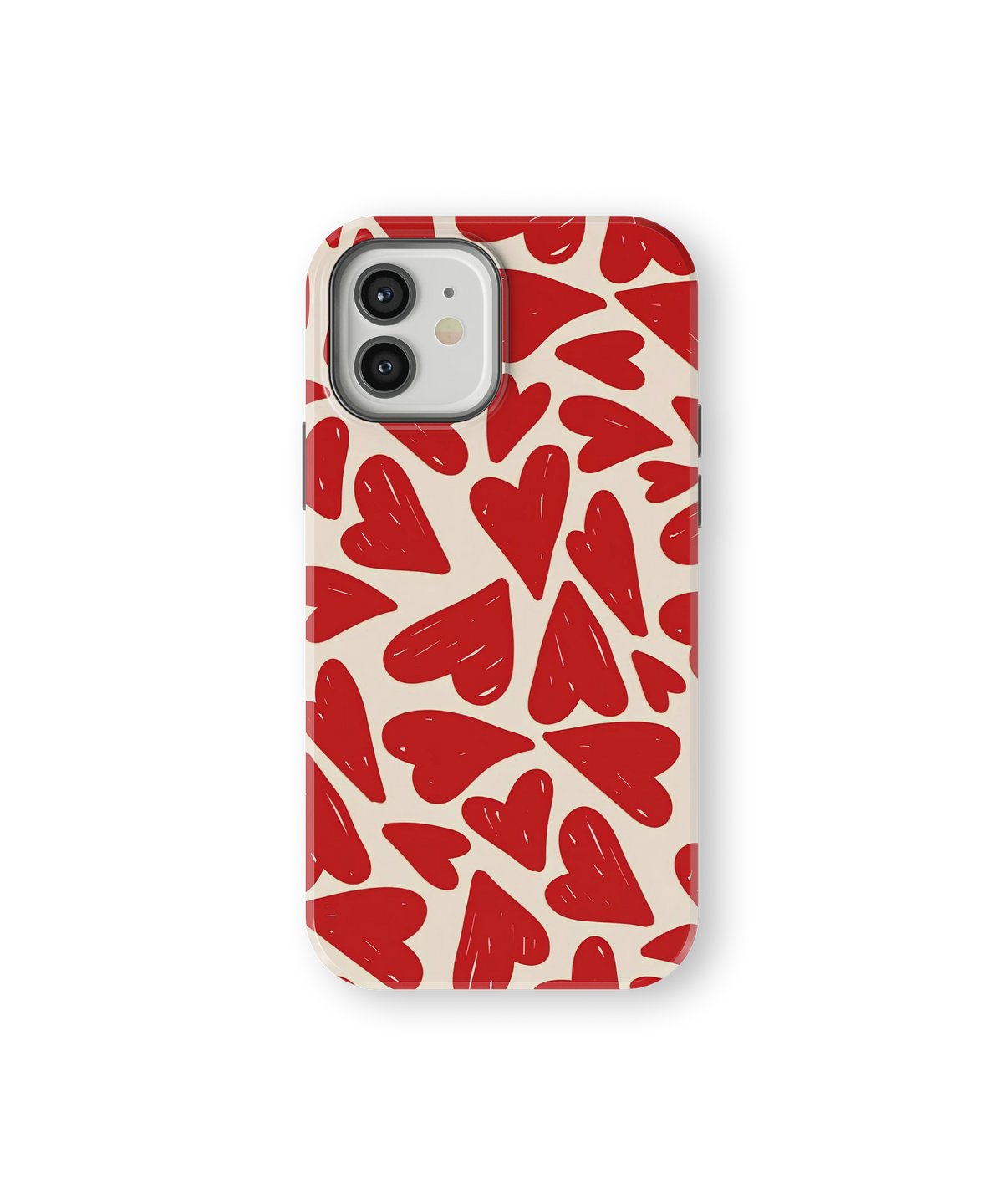 Coque iPhone – Design Cœurs rouges