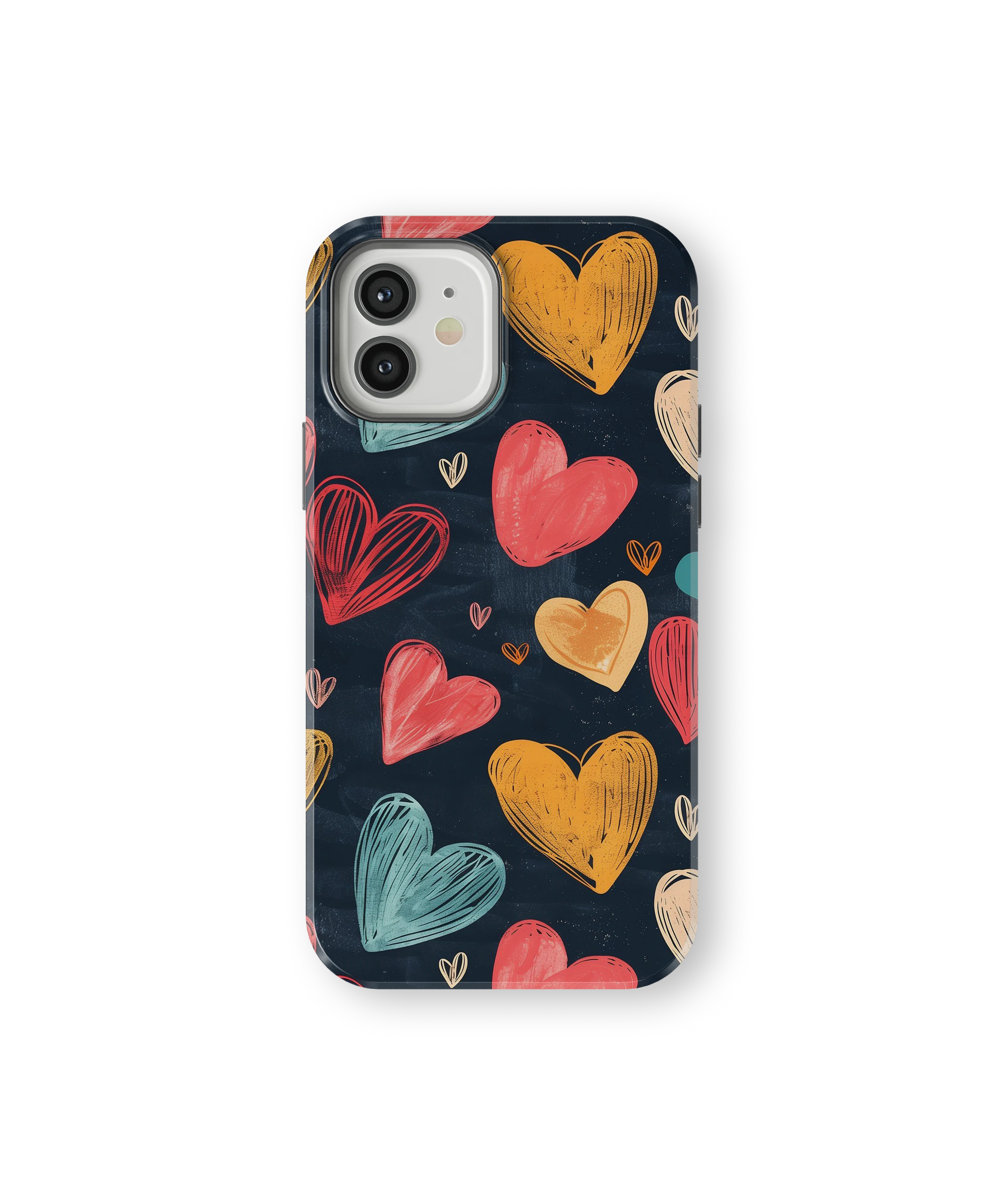 Coque iPhone – Design Cœurs Colorés