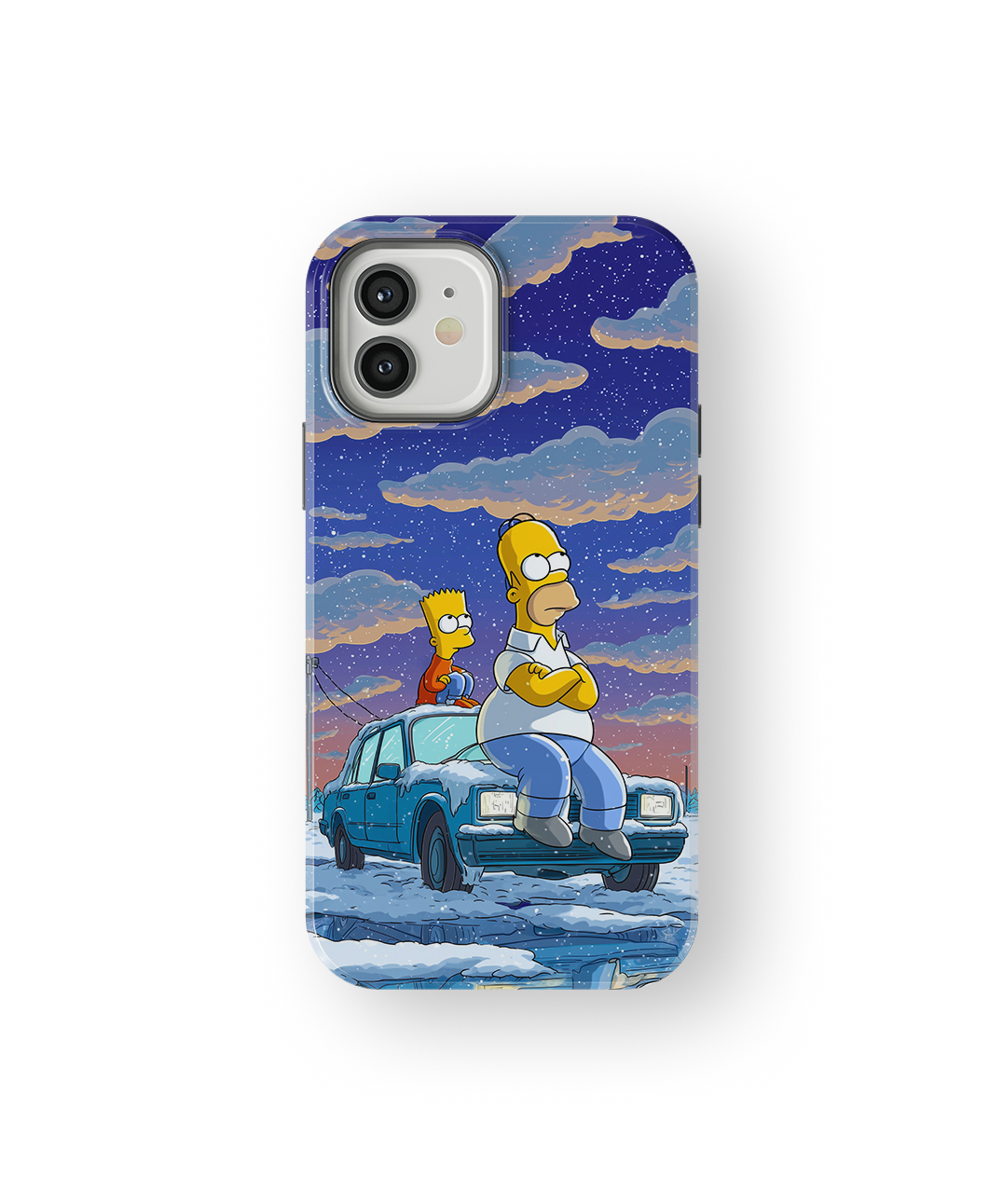 Coque iPhone – The Simpsons Design Nuit Hiver