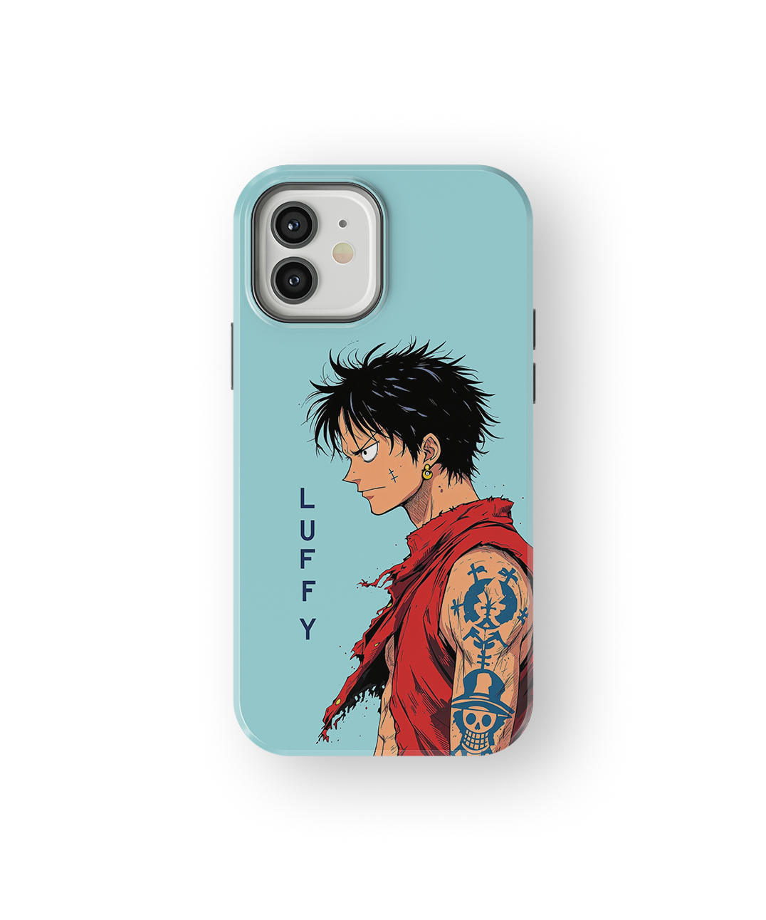 Coque iPhone Anime – Design Monkey D. Luffy Minimaliste