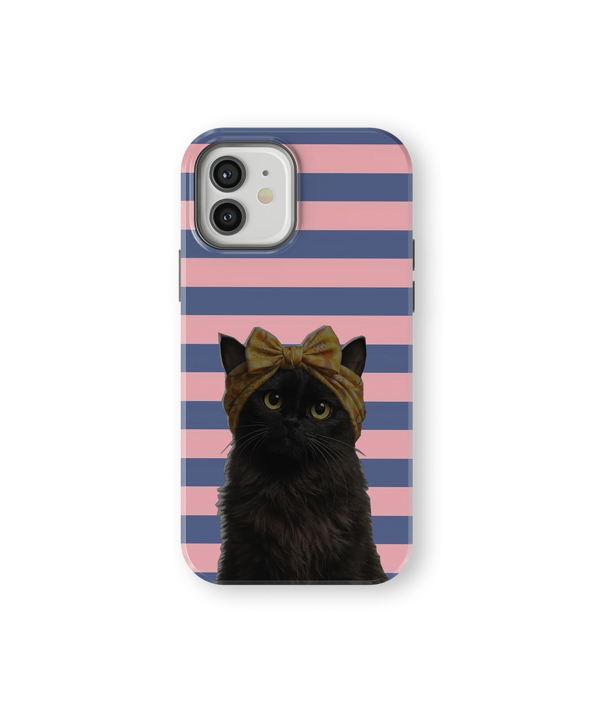 Coque iPhone – Design Chat Noir Rayé