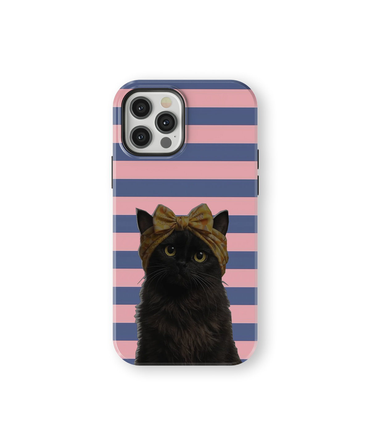 Coque iPhone – Design Chat Noir Rayé