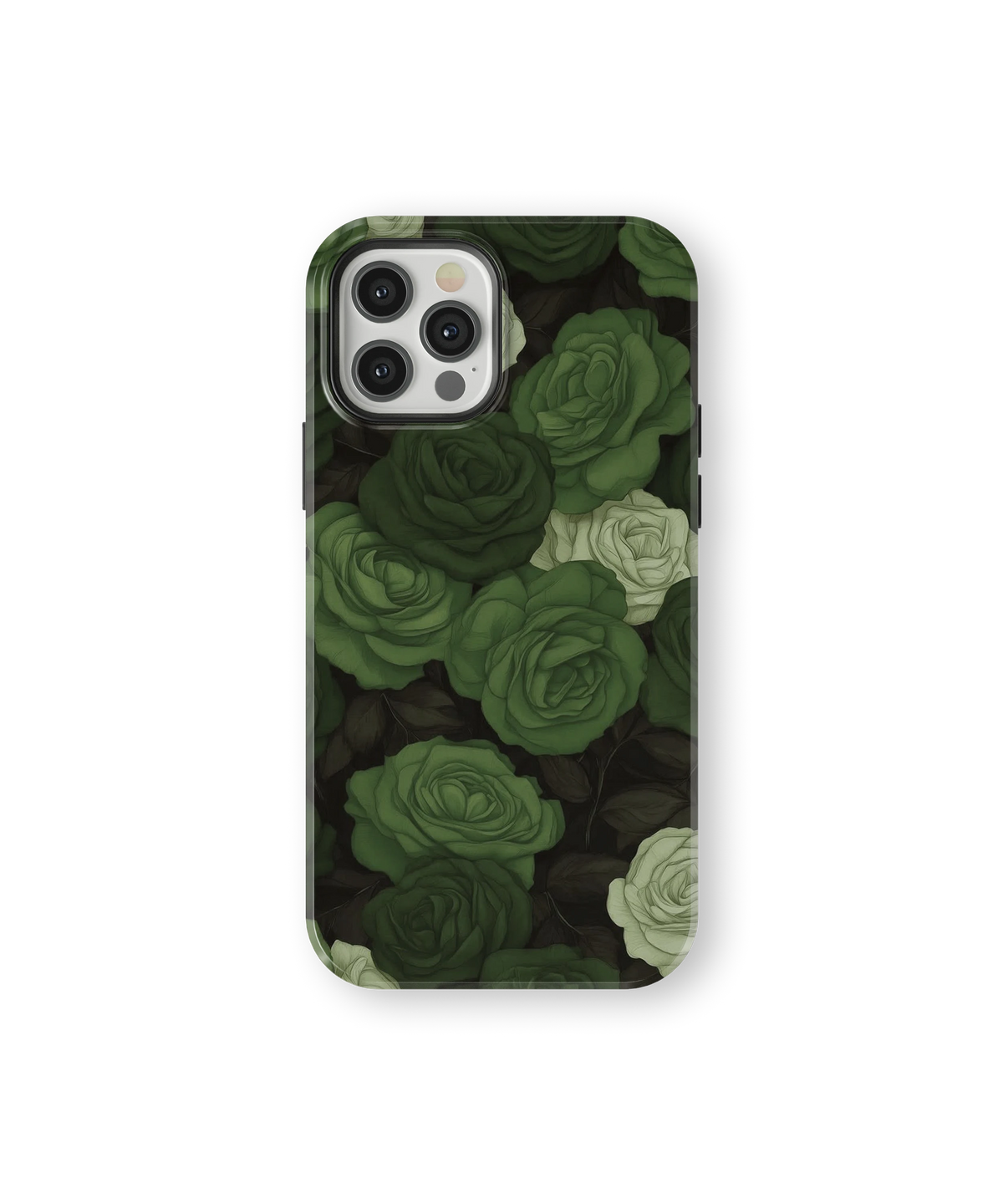 Coque iPhone – Design Roses Vertes