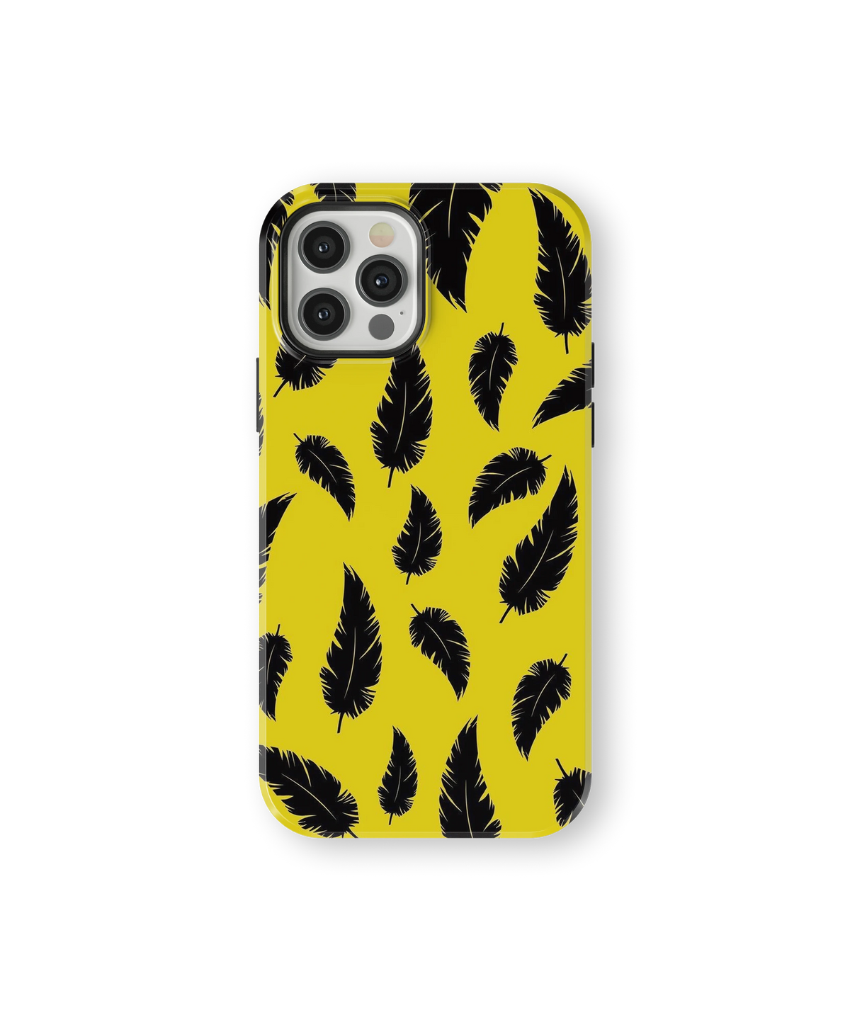 Coque iPhone – Design Plumes Jaunes