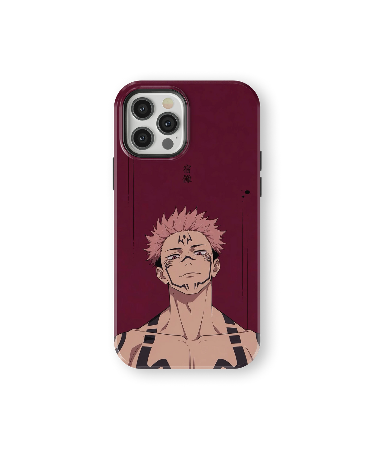Coque iPhone Sukuna – Jujutsu Kaisen Dark Red