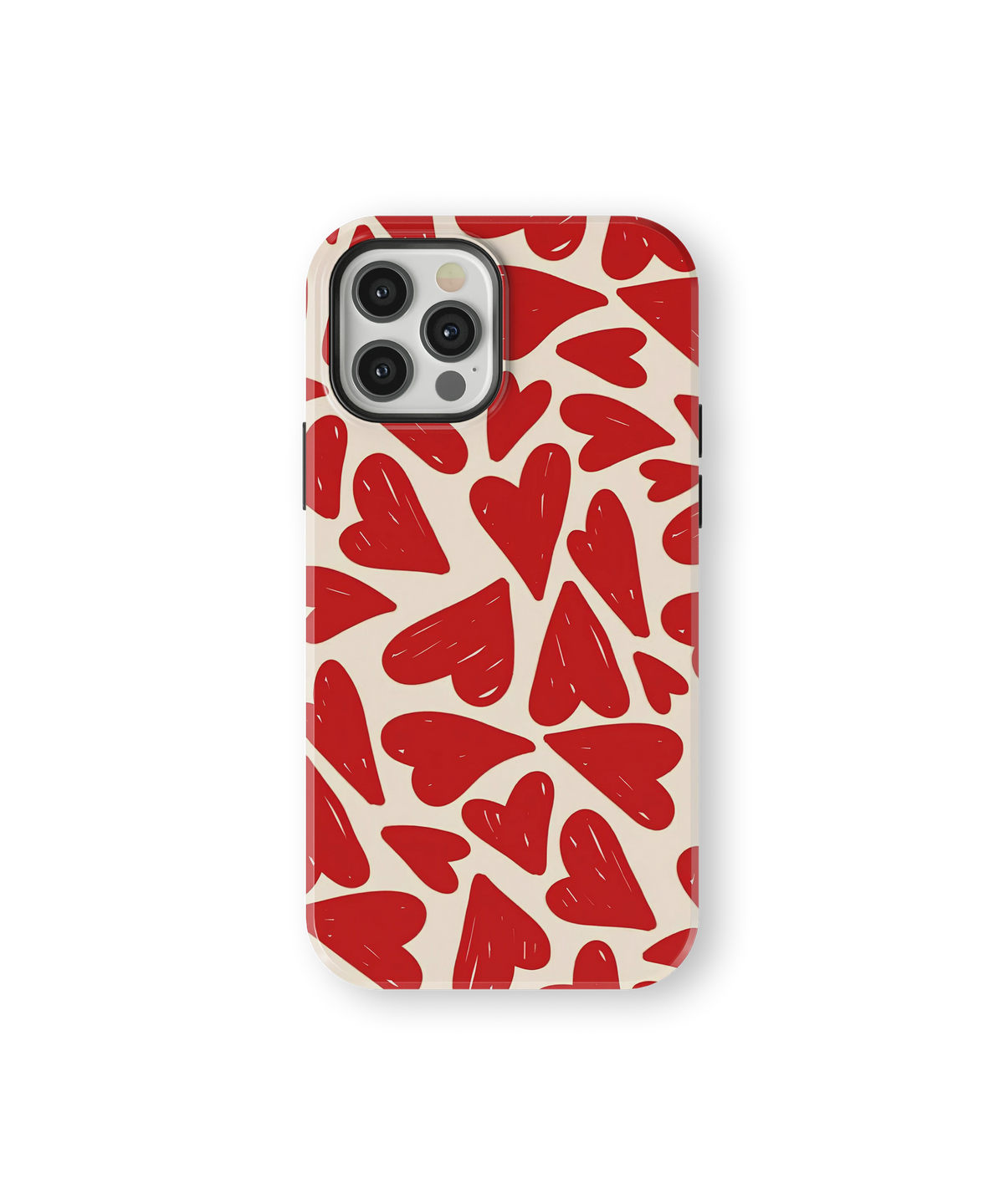 Coque iPhone – Design Cœurs rouges