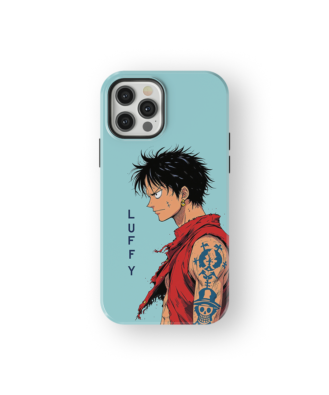 Coque iPhone Anime – Design Monkey D. Luffy Minimaliste
