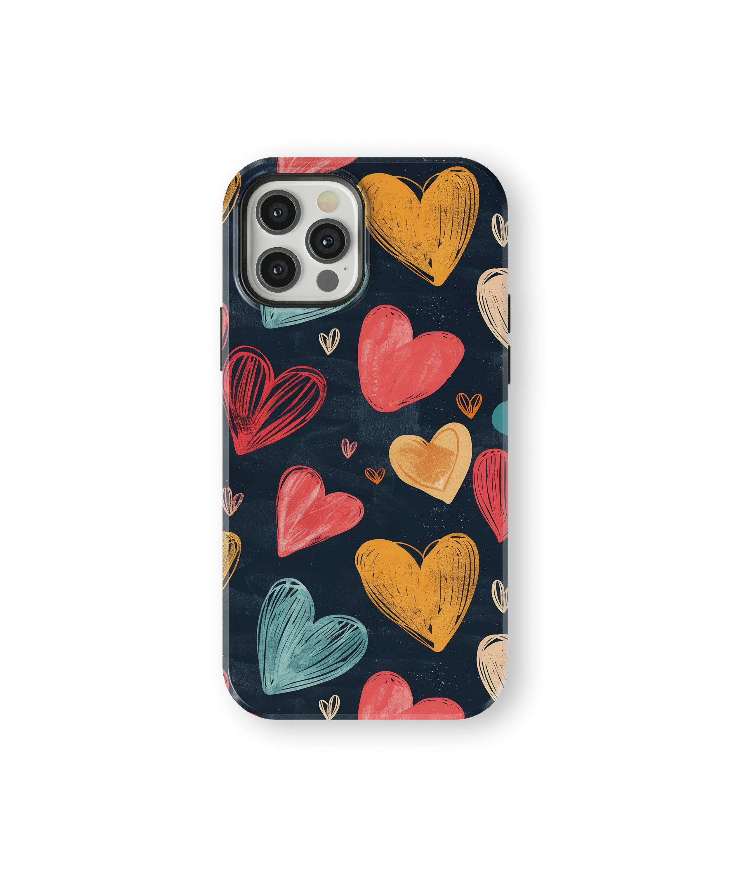 Coque iPhone – Design Cœurs Colorés