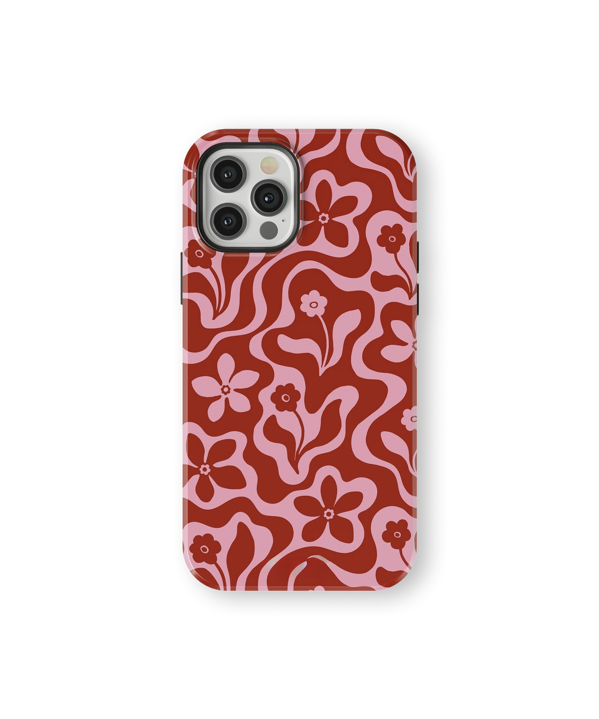 Coque iPhone Fleurie Vintage Rouge & Rose