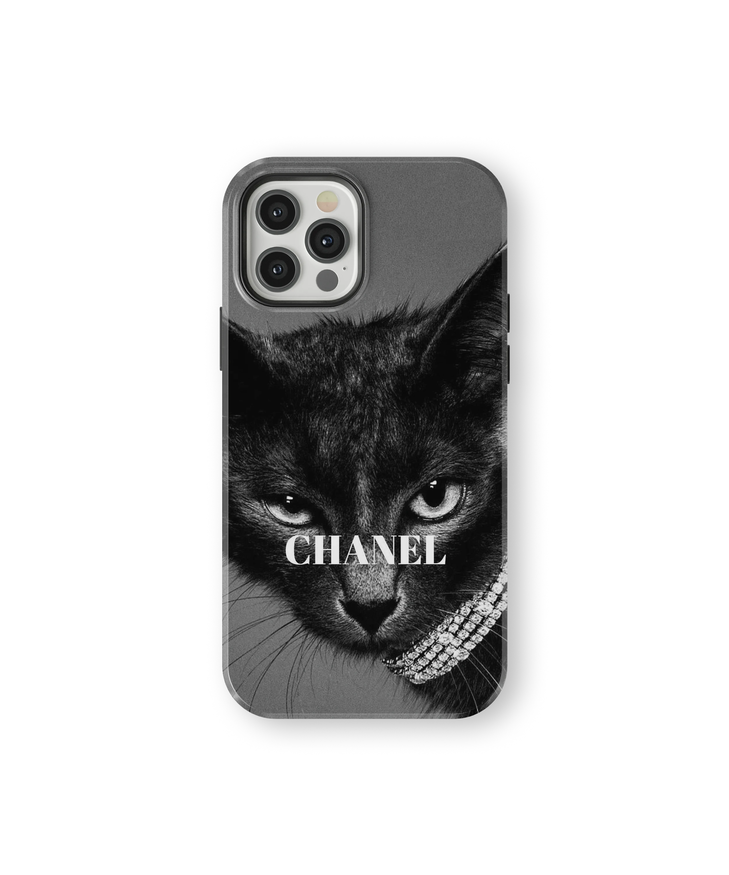 Coque iPhone – Chat Élégant Noir & Blanc Style Luxe
