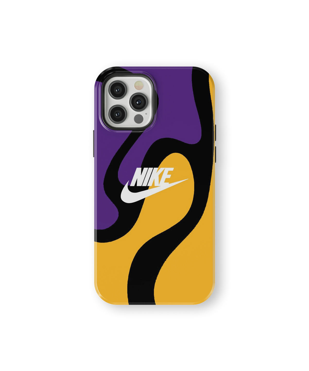 Coque iPhone Nike Abstract – Purple & Gold