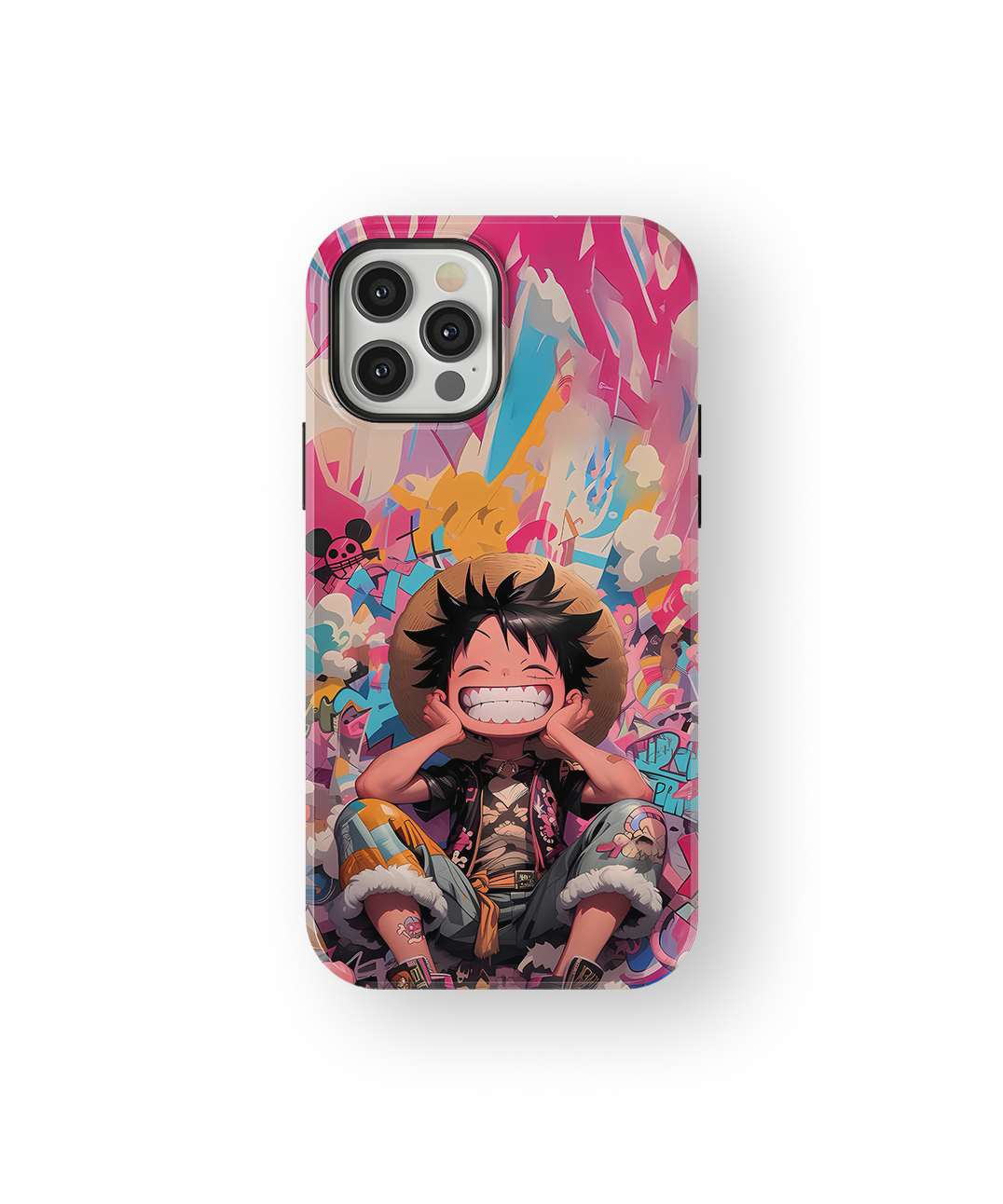 Coque iPhone Anime – Monkey D. Luffy Smile Coloré