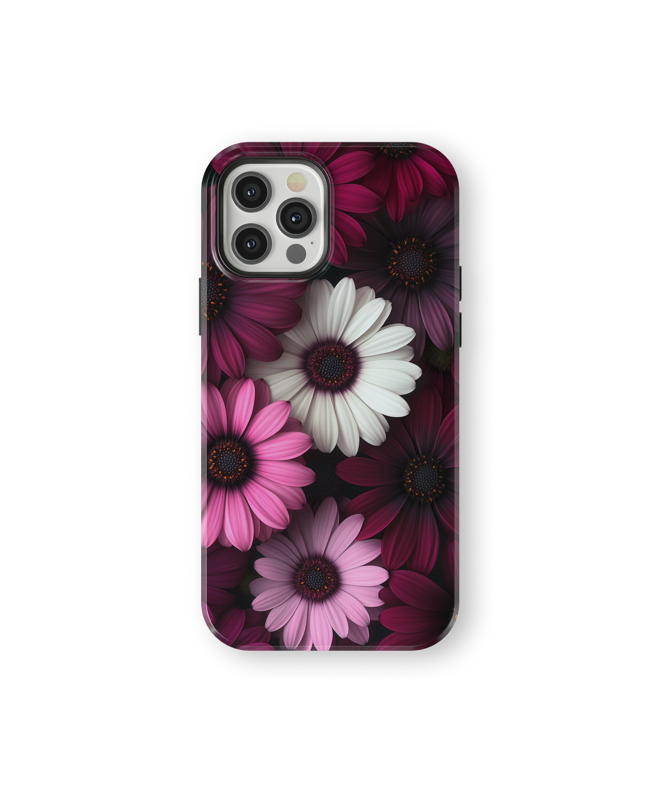 Coque iPhone – Fleurs Élégantes Roses & Blanches