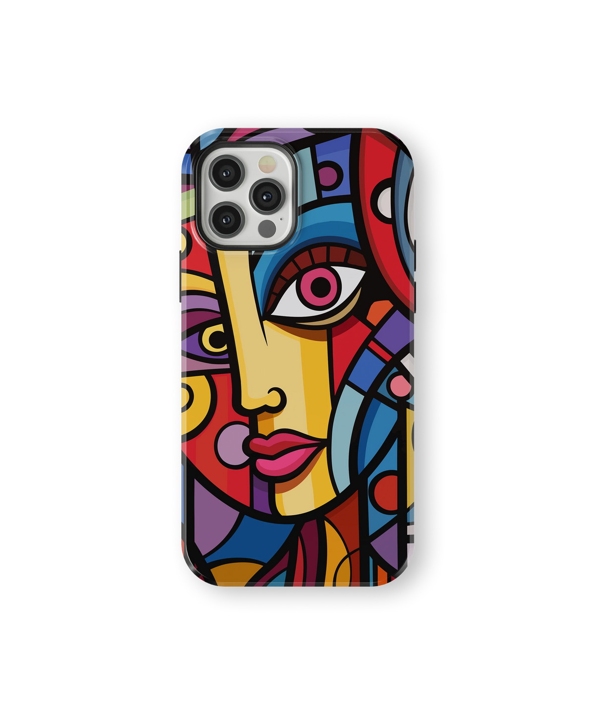 Coque iPhone – Design Visage Abstrait Coloré