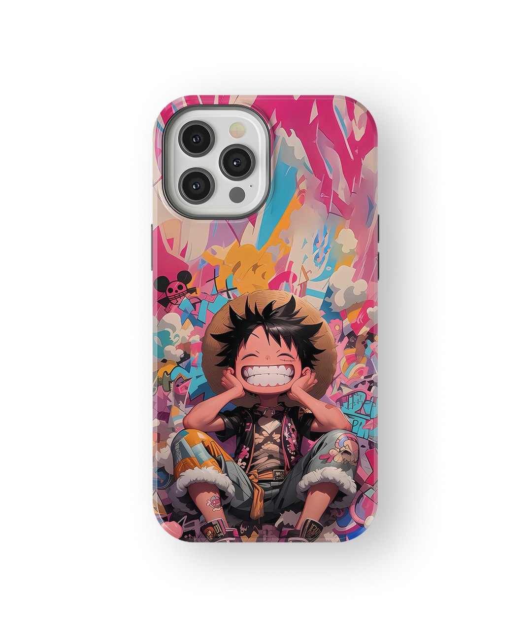 Coque iPhone Anime – Monkey D. Luffy Smile Coloré
