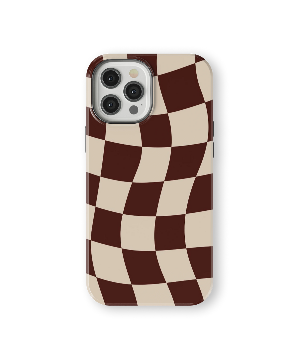 Coque iPhone – Design Damier Ondulé