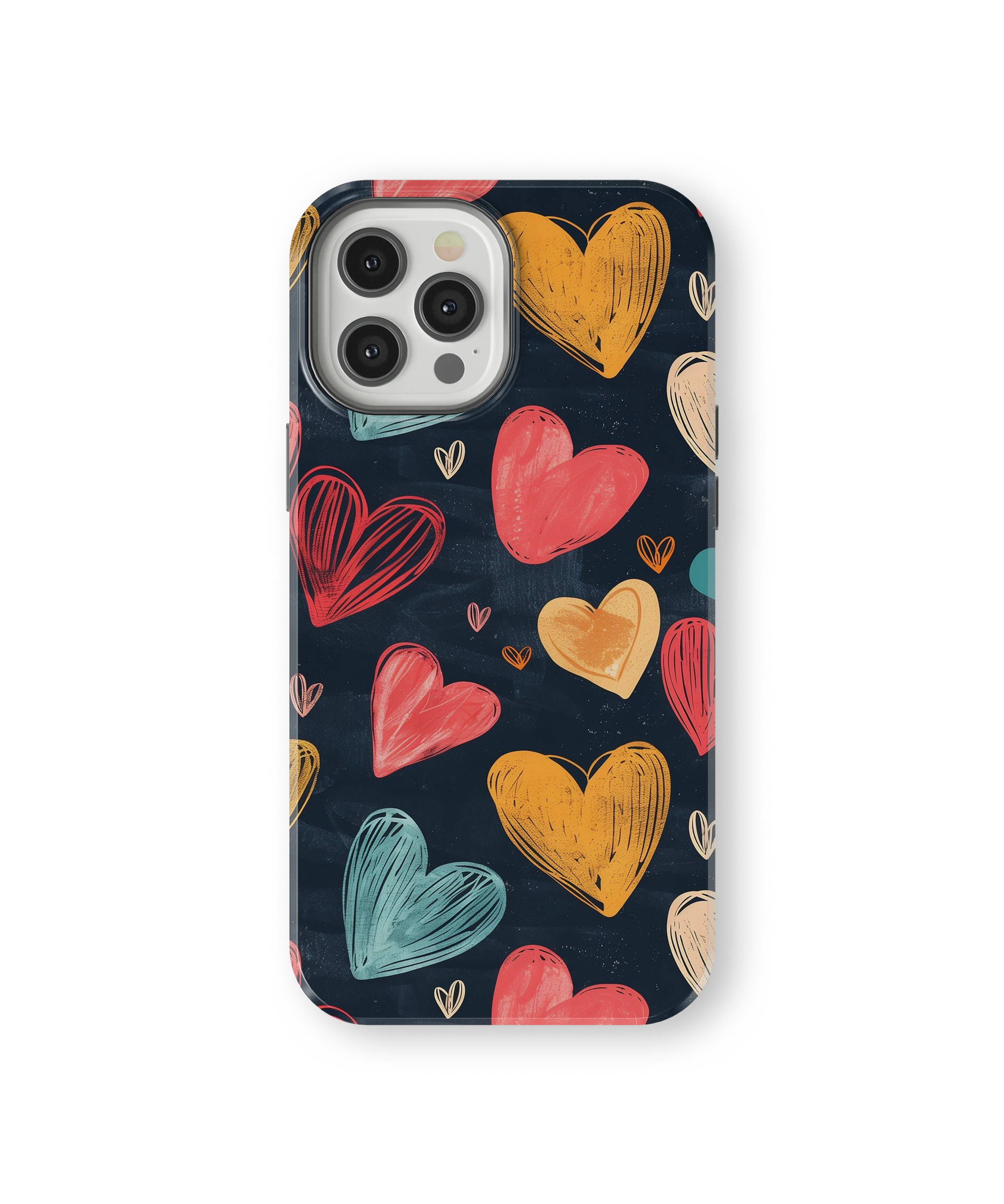 Coque iPhone – Design Cœurs Colorés