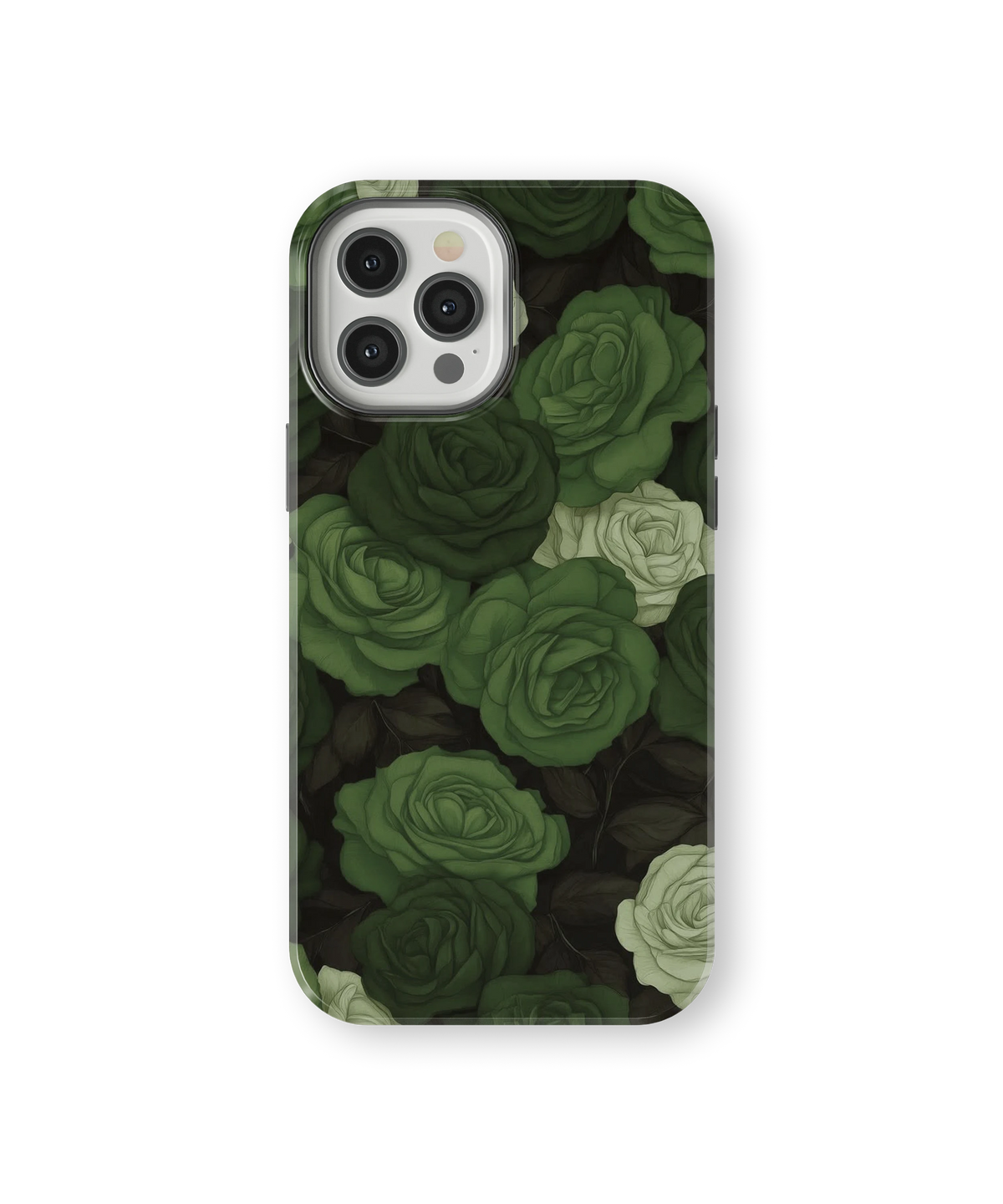 Coque iPhone – Design Roses Vertes