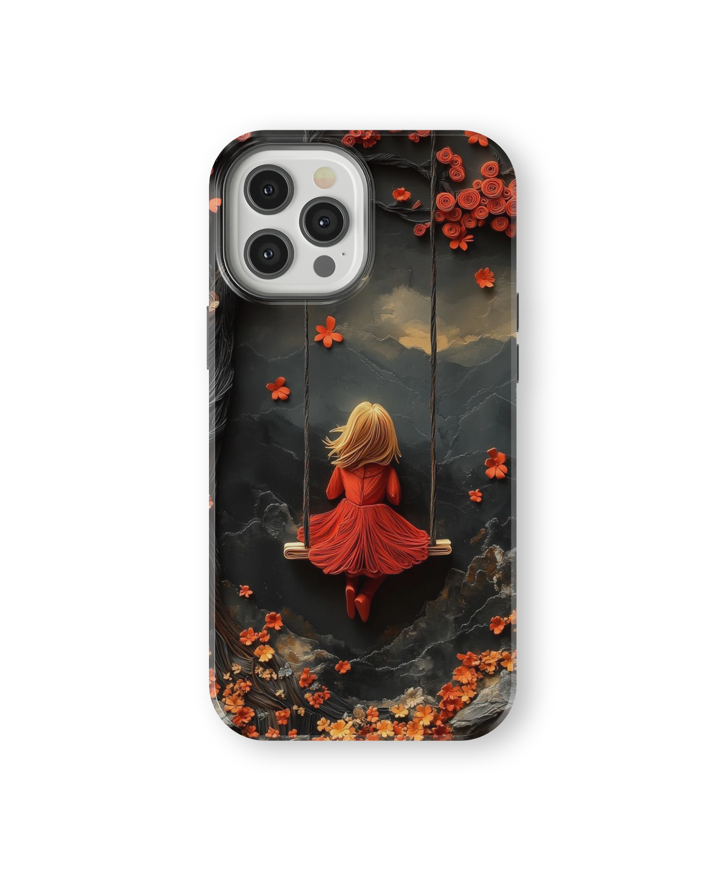 Coque iPhone – Design Fille sur Balançoire Poétique