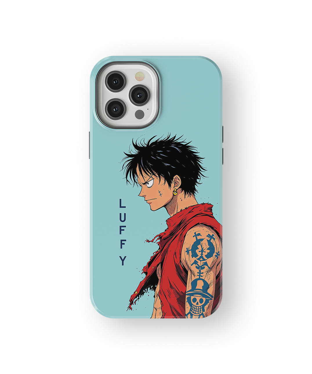 Coque iPhone Anime – Design Monkey D. Luffy Minimaliste