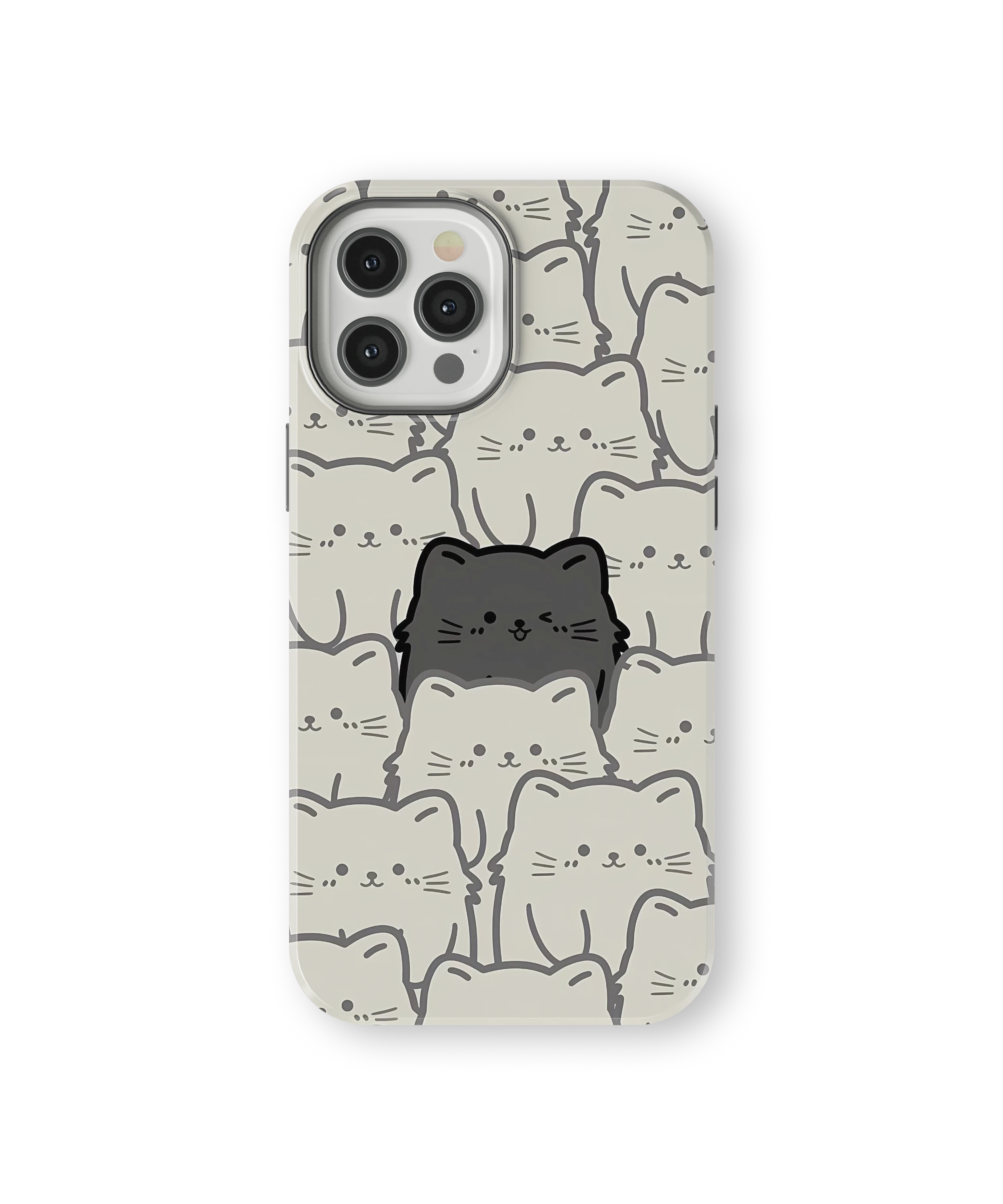 Coque iPhone – Chats Kawaii Minimalistes