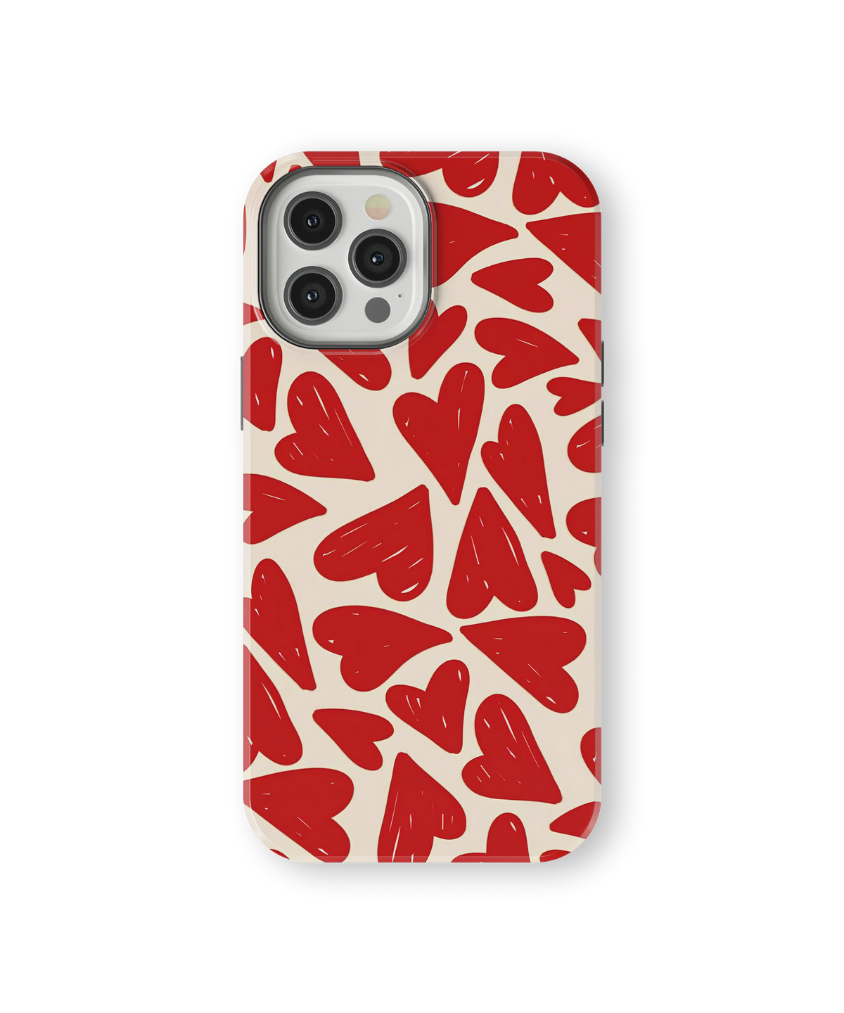 Coque iPhone – Design Cœurs rouges