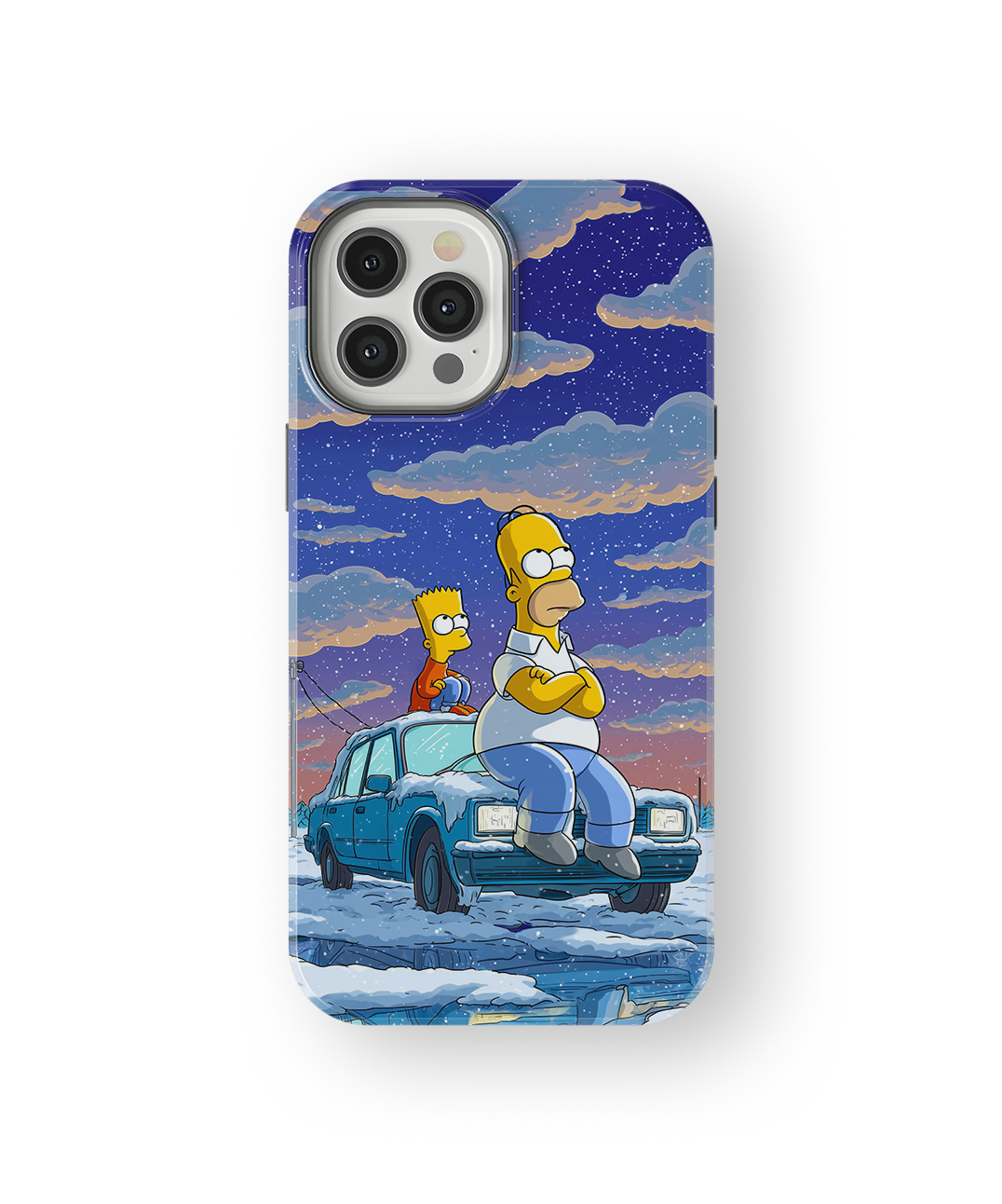 Coque iPhone – The Simpsons Design Nuit Hiver