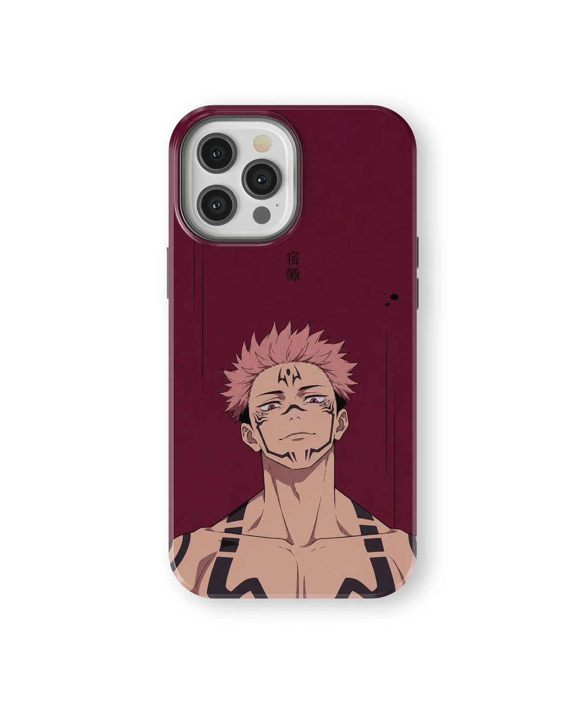 Coque iPhone Sukuna – Jujutsu Kaisen Dark Red