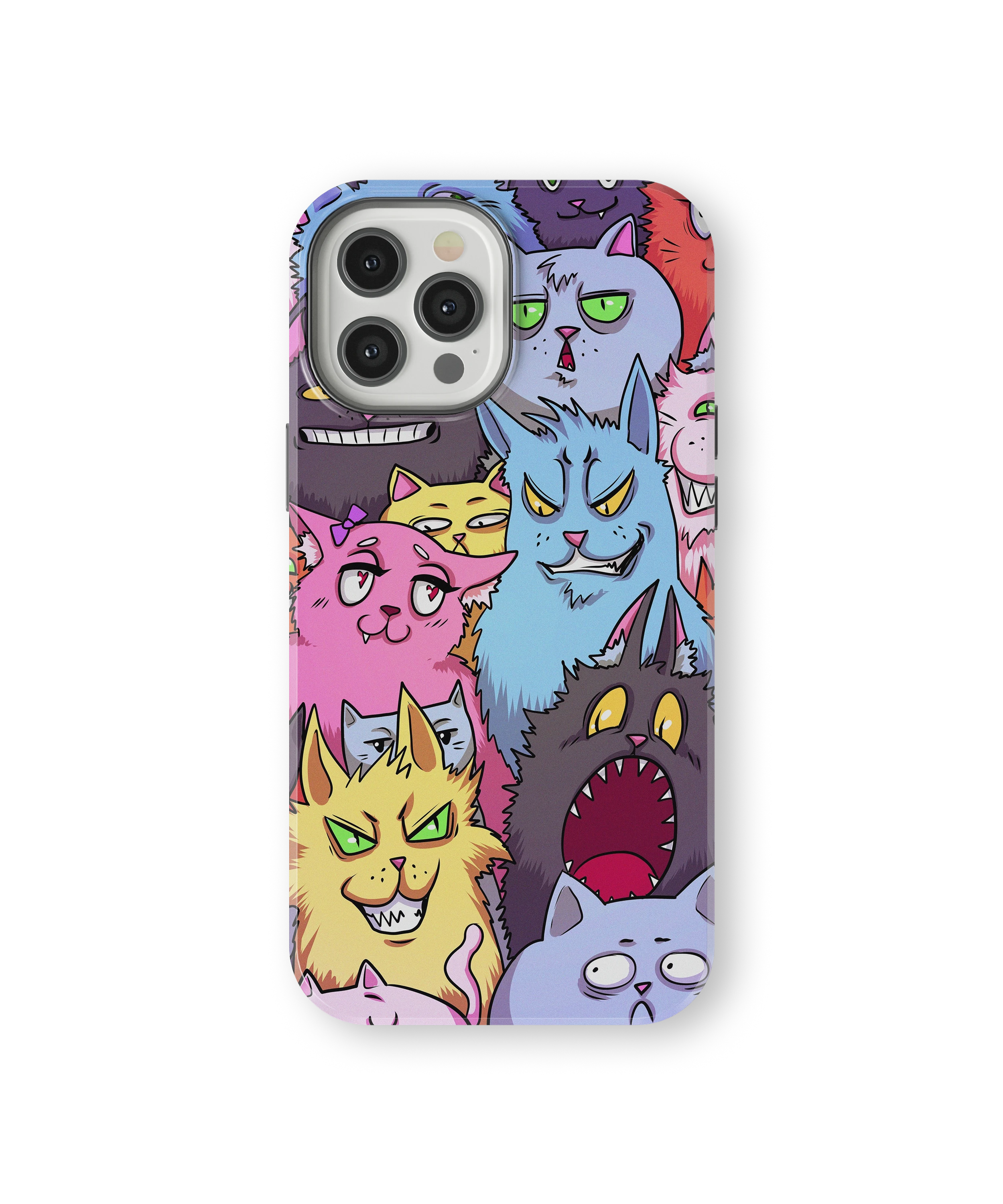 Coque iPhone – Design Chats Cartoon Colorés