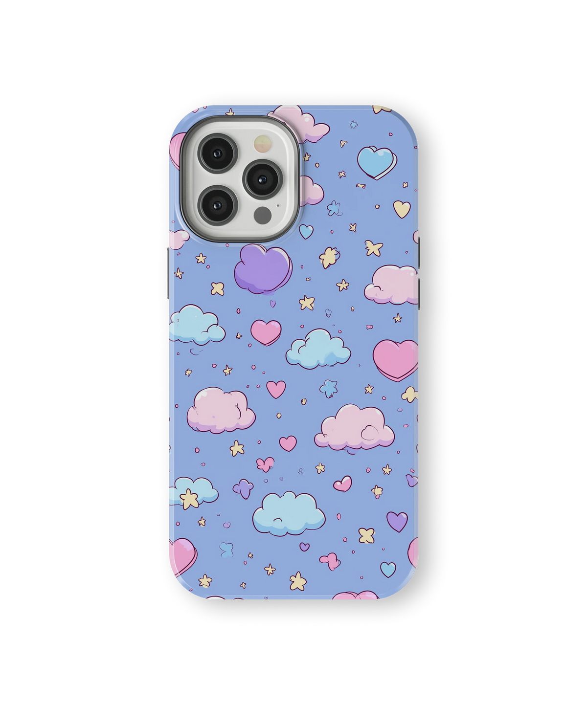 Coque iPhone – Design Nuage Cœur Pastel