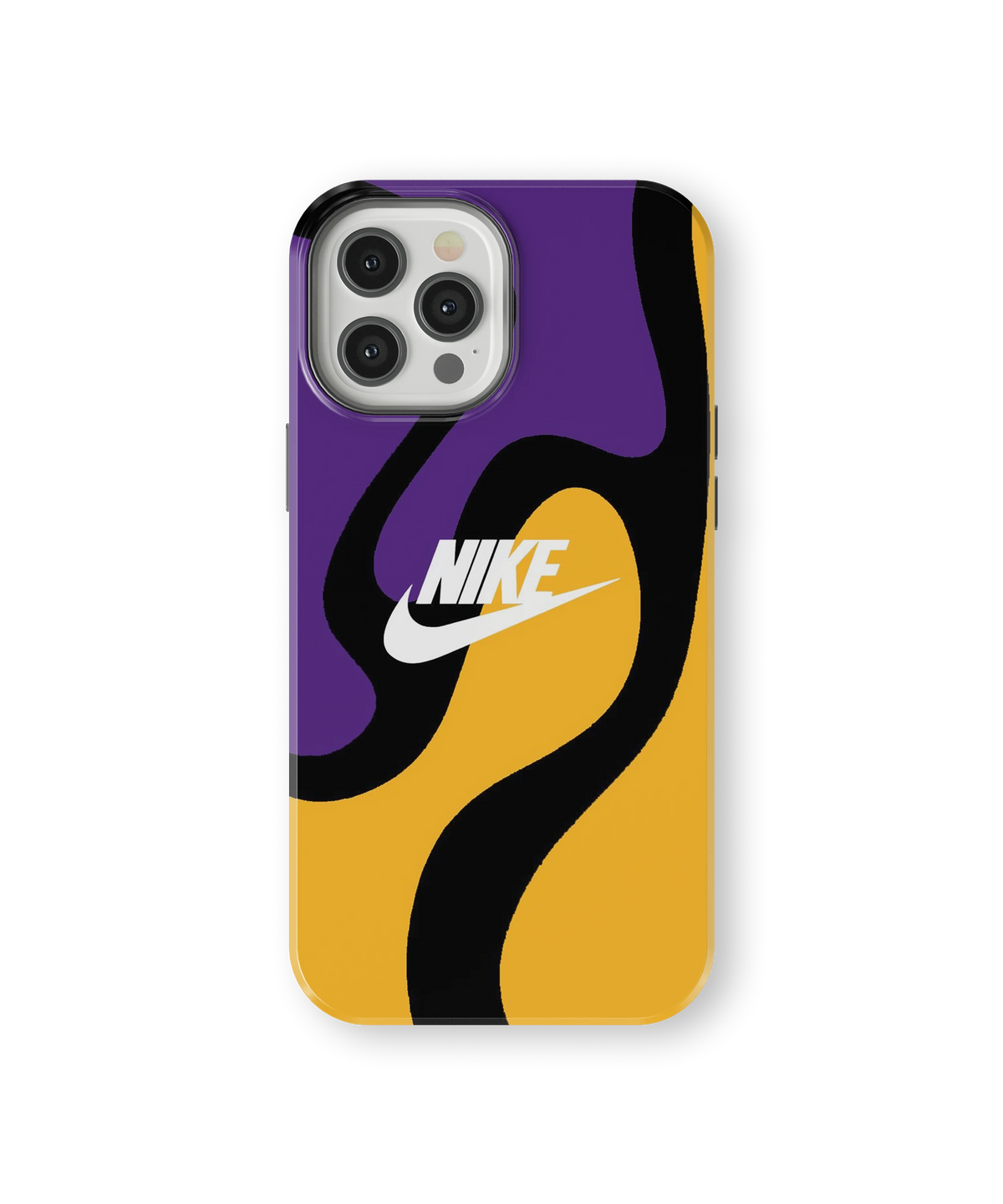 Coque iPhone Nike Abstract – Purple & Gold