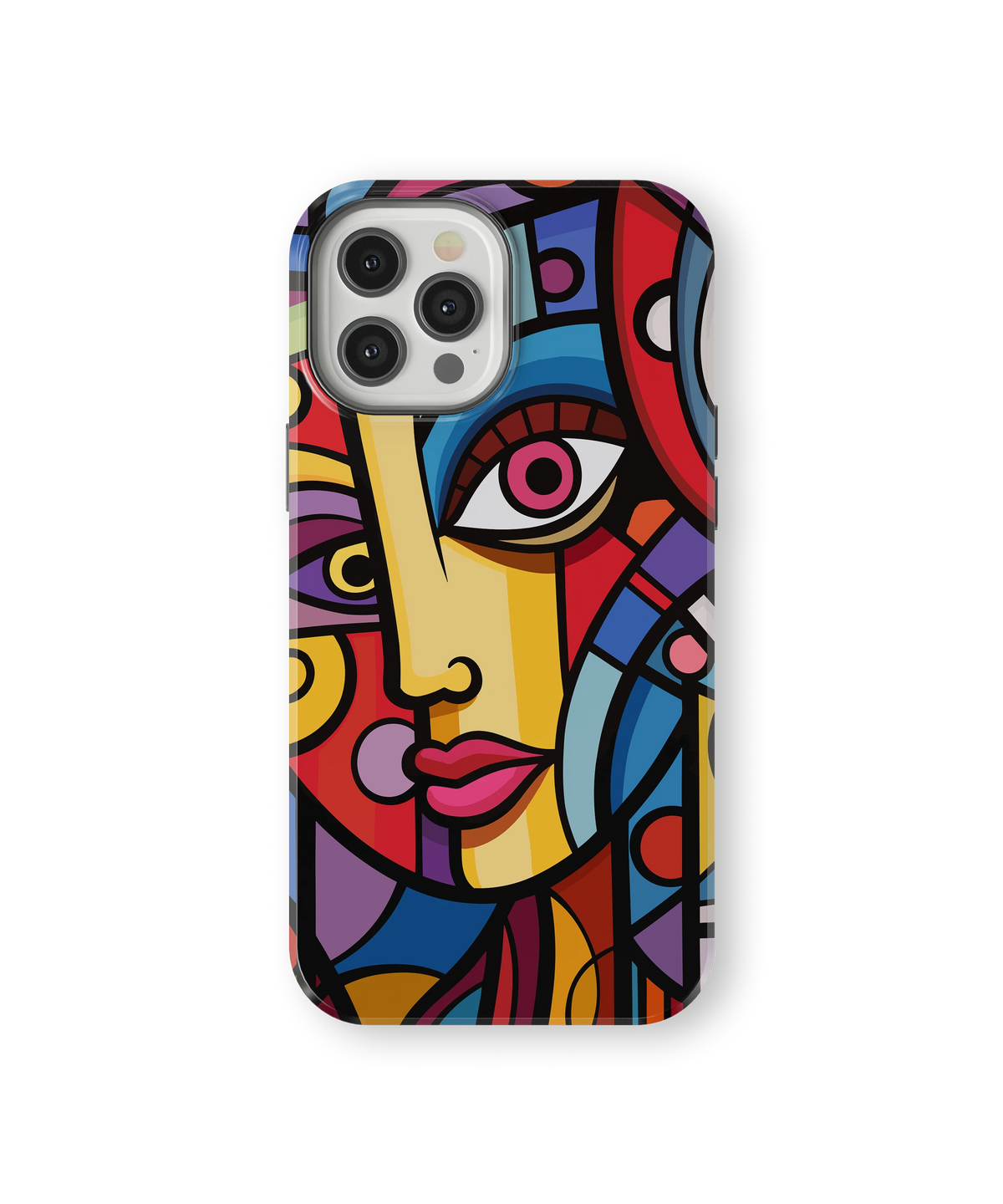 Coque iPhone – Design Visage Abstrait Coloré
