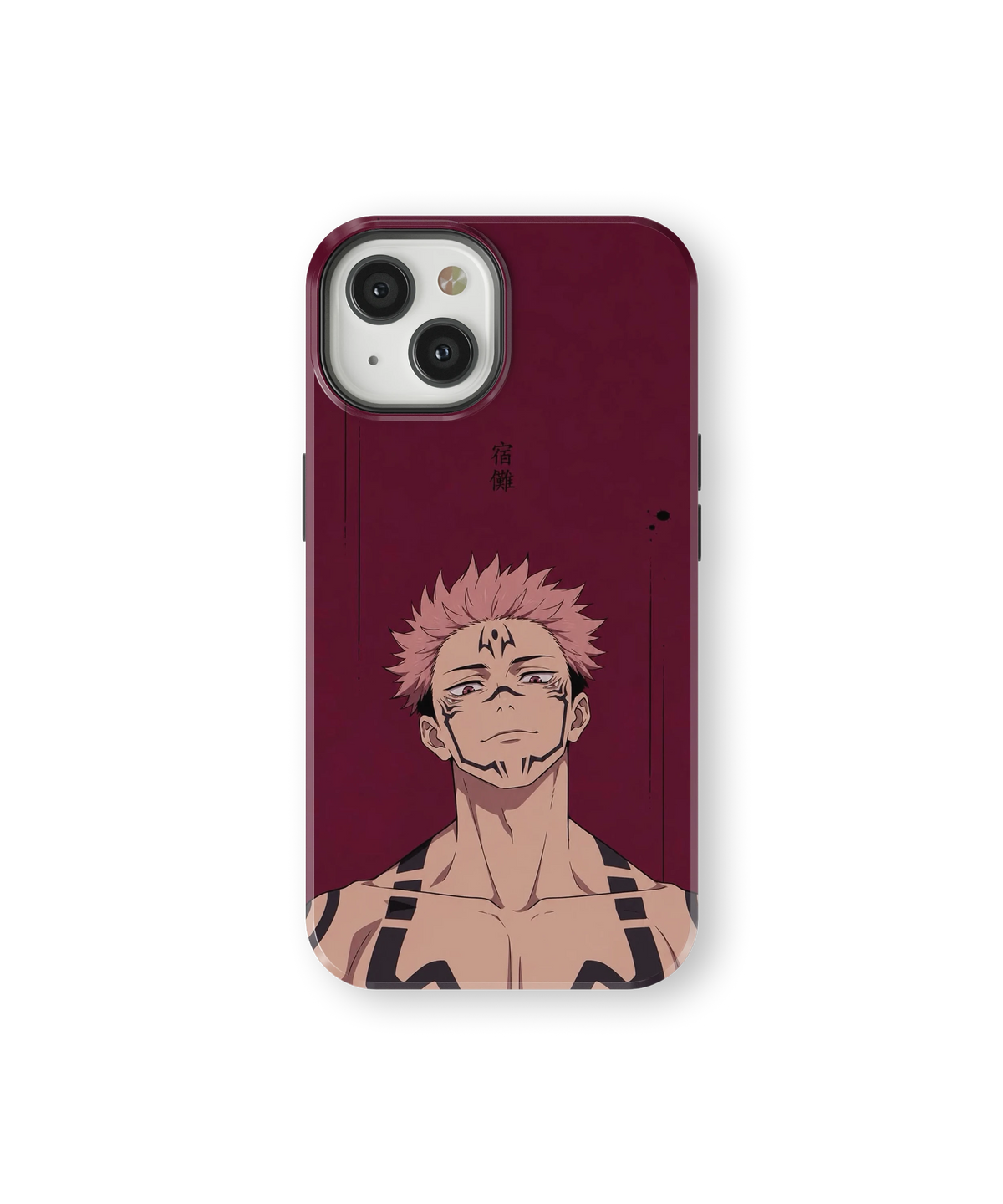 Coque iPhone Sukuna – Jujutsu Kaisen Dark Red
