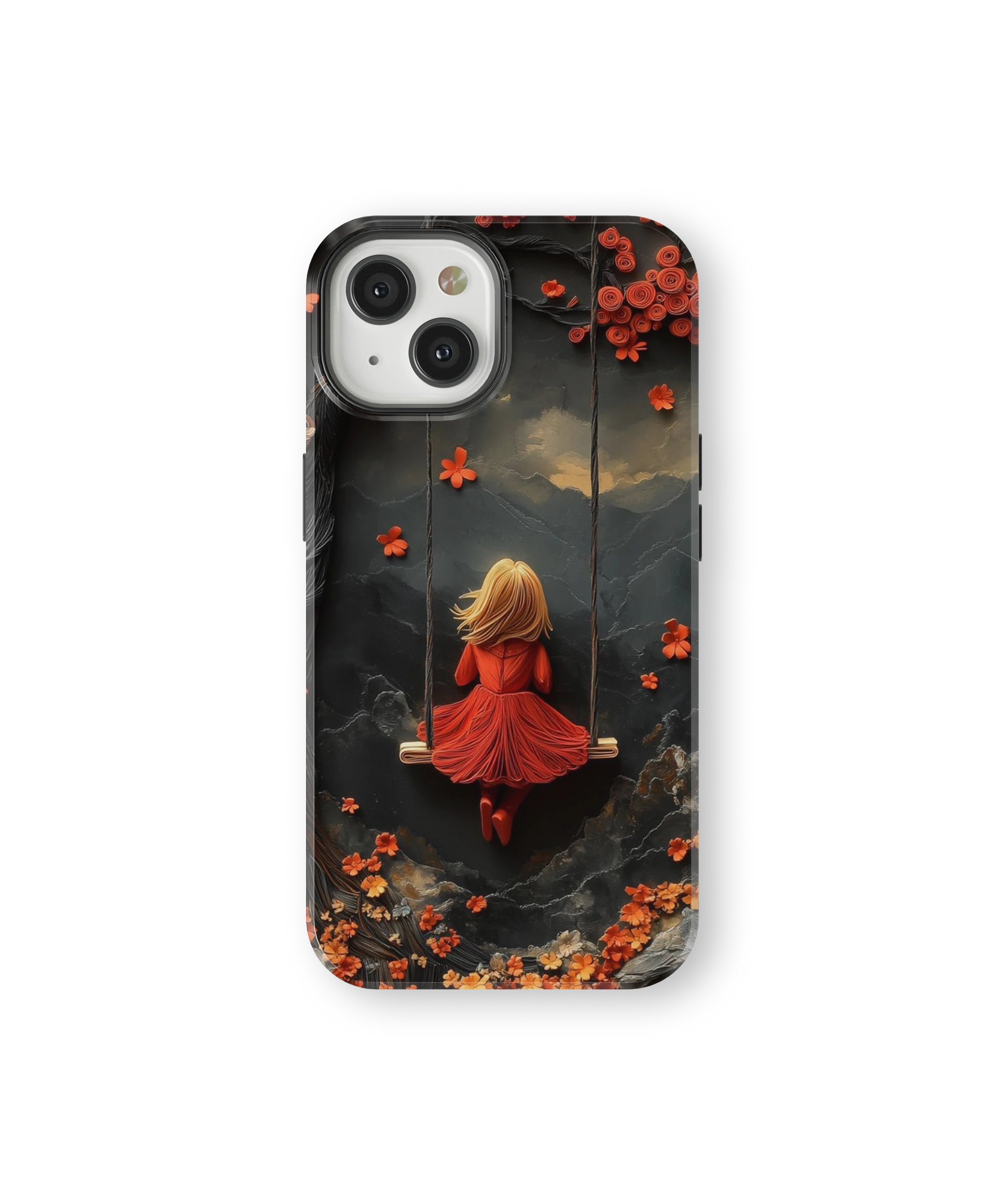 Coque iPhone – Design Fille sur Balançoire Poétique