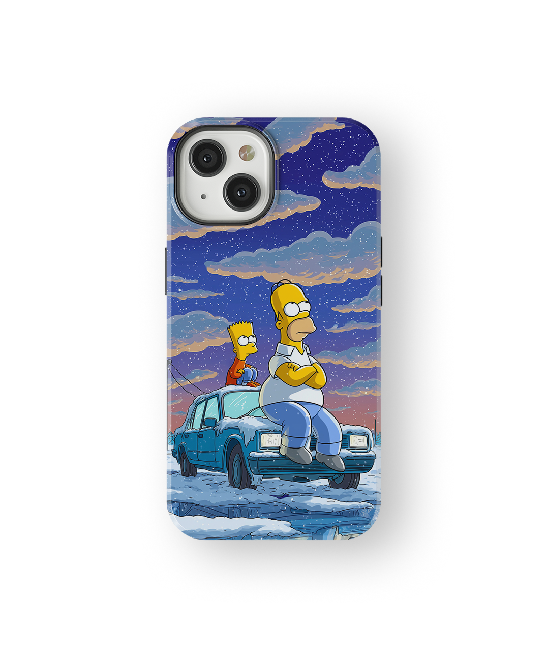Coque iPhone – The Simpsons Design Nuit Hiver