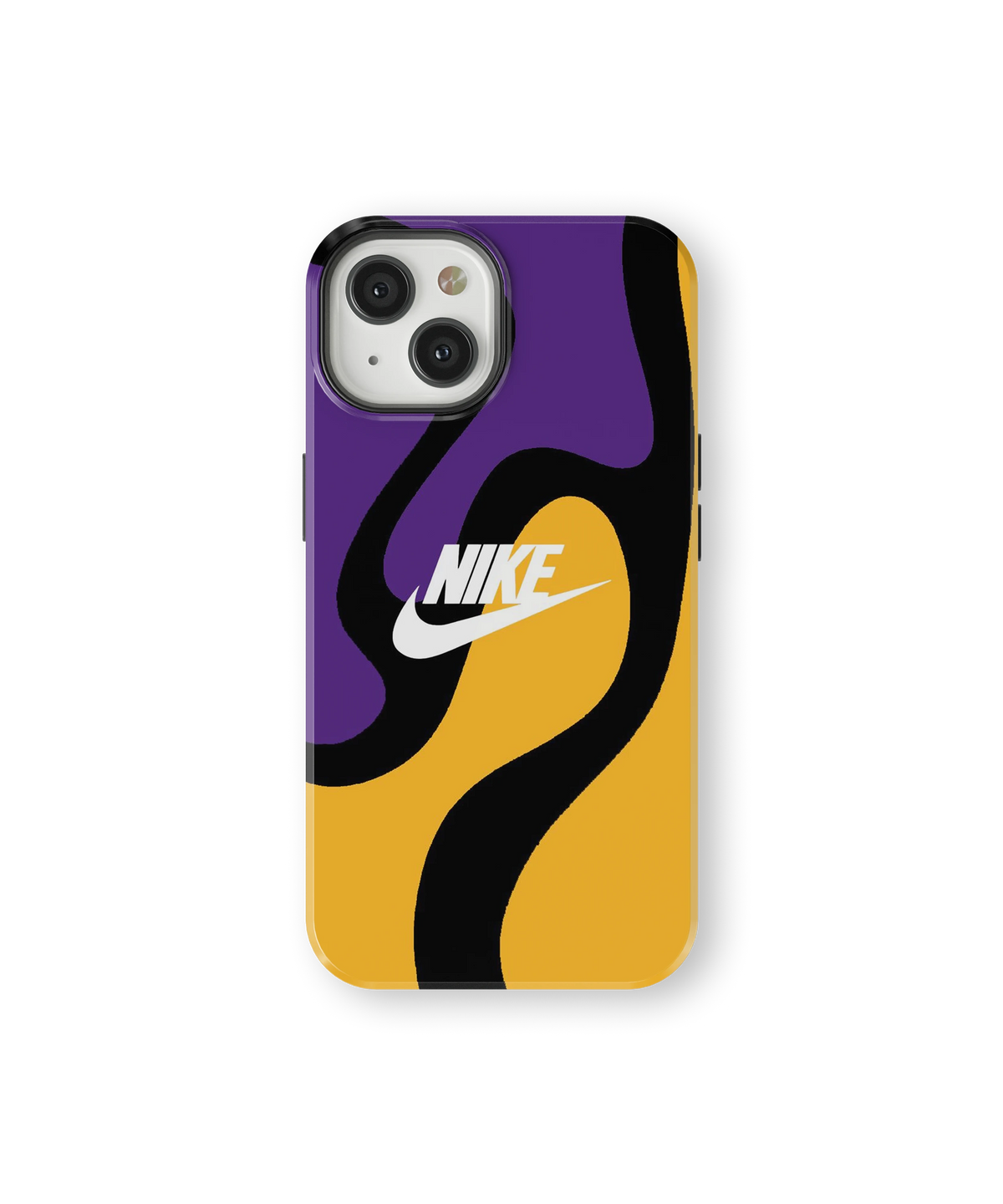 Coque iPhone Nike Abstract – Purple & Gold