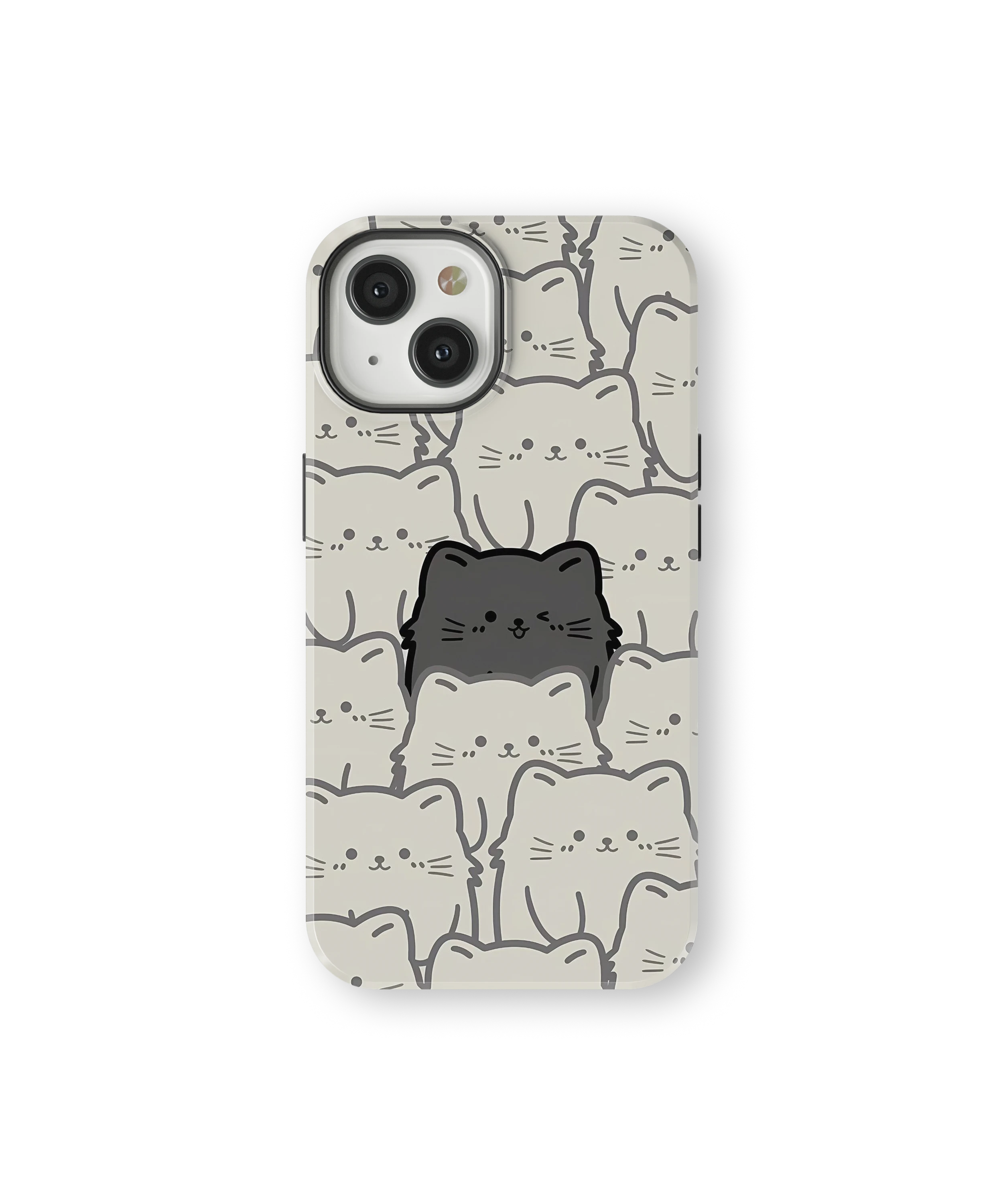 Coque iPhone – Chats Kawaii Minimalistes