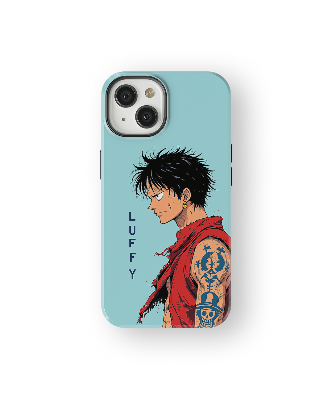 Coque iPhone Anime – Design Monkey D. Luffy Minimaliste