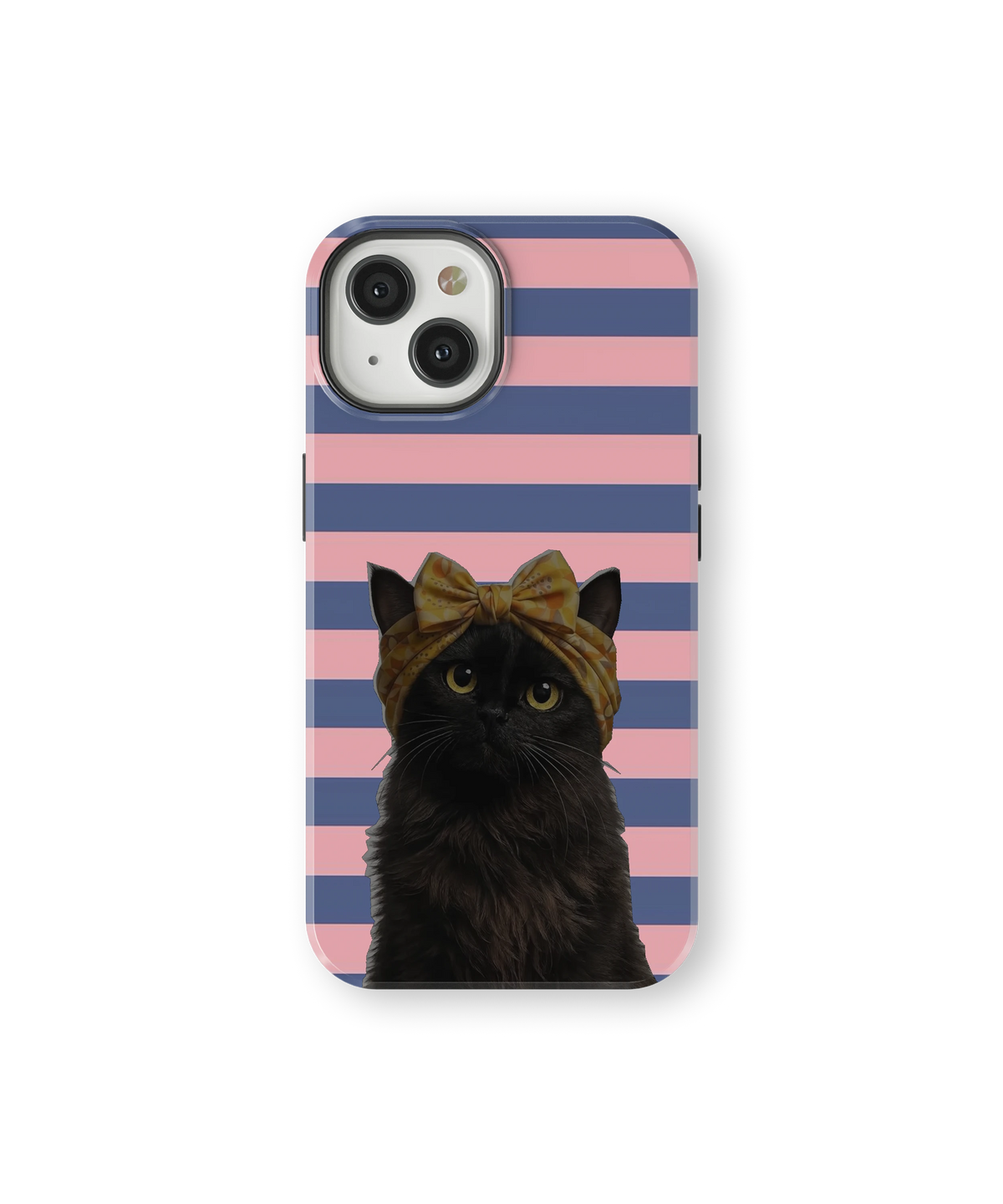 Coque iPhone – Design Chat Noir Rayé