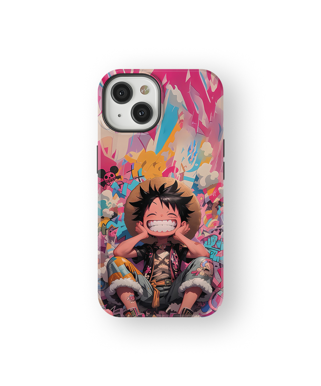 Coque iPhone Anime – Monkey D. Luffy Smile Coloré