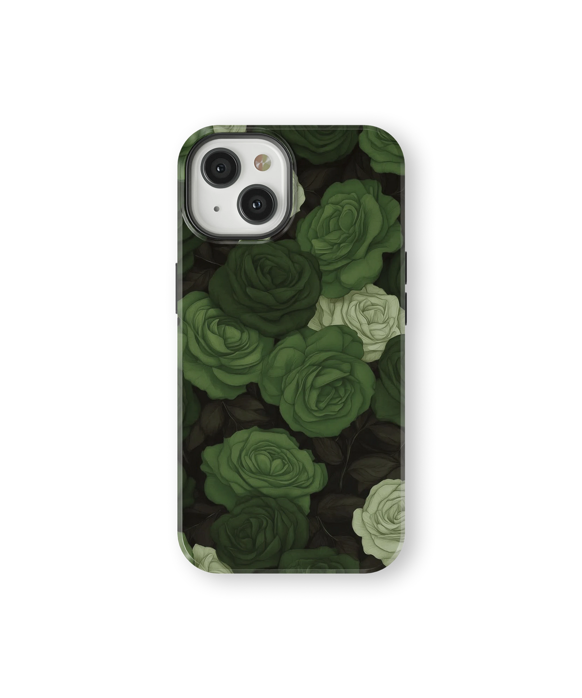 Coque iPhone – Design Roses Vertes