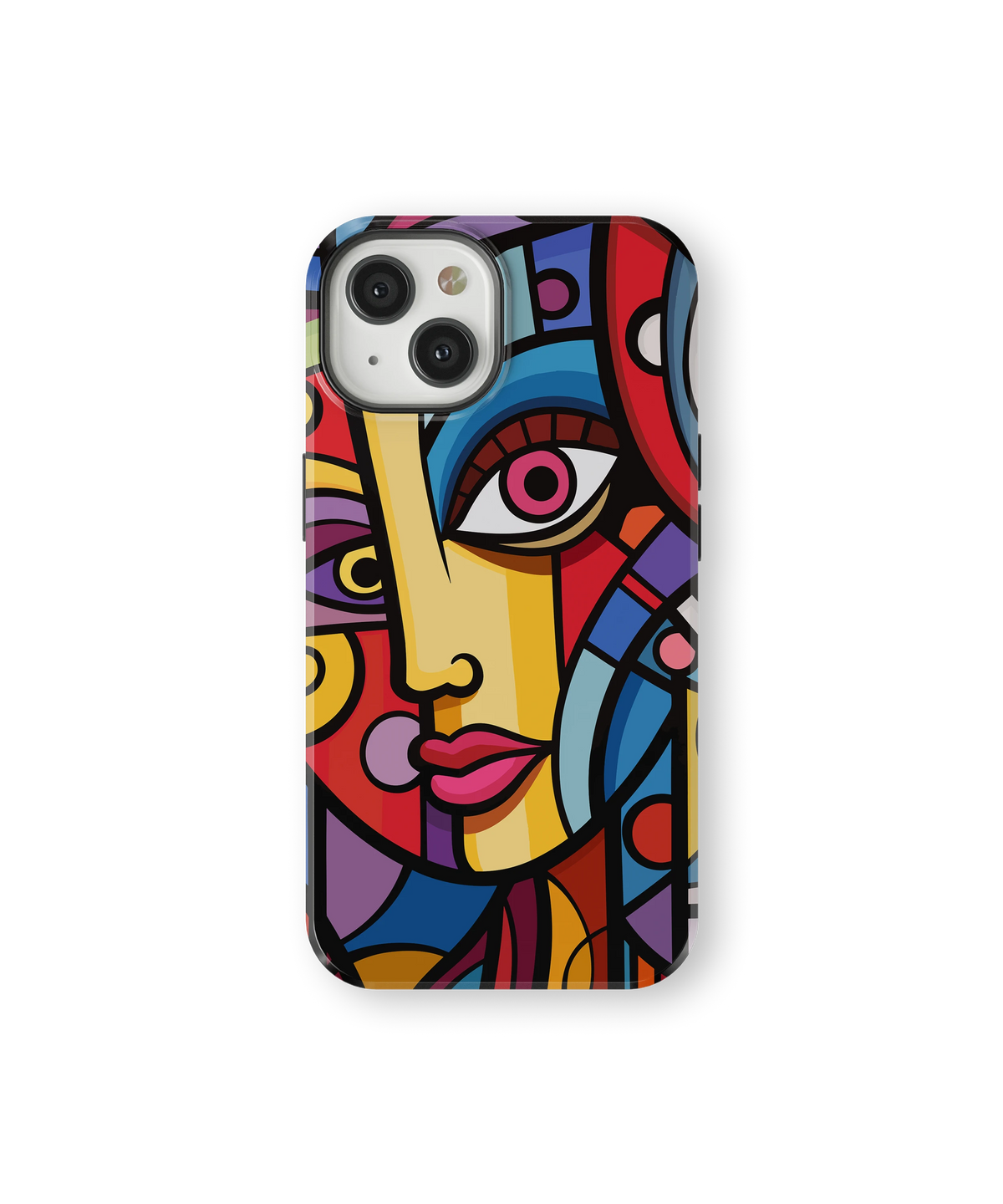 Coque iPhone – Design Visage Abstrait Coloré